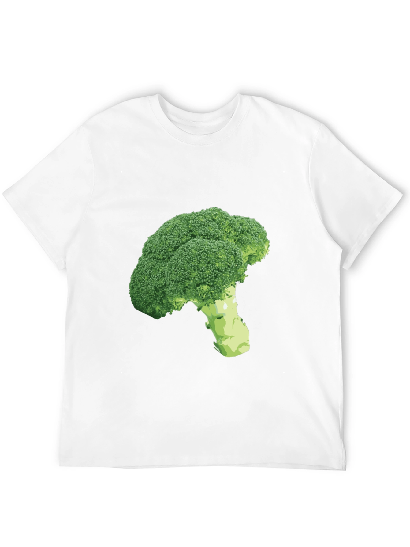 Broccoli Print Black T-Shirt - Unique Vegetarian Style