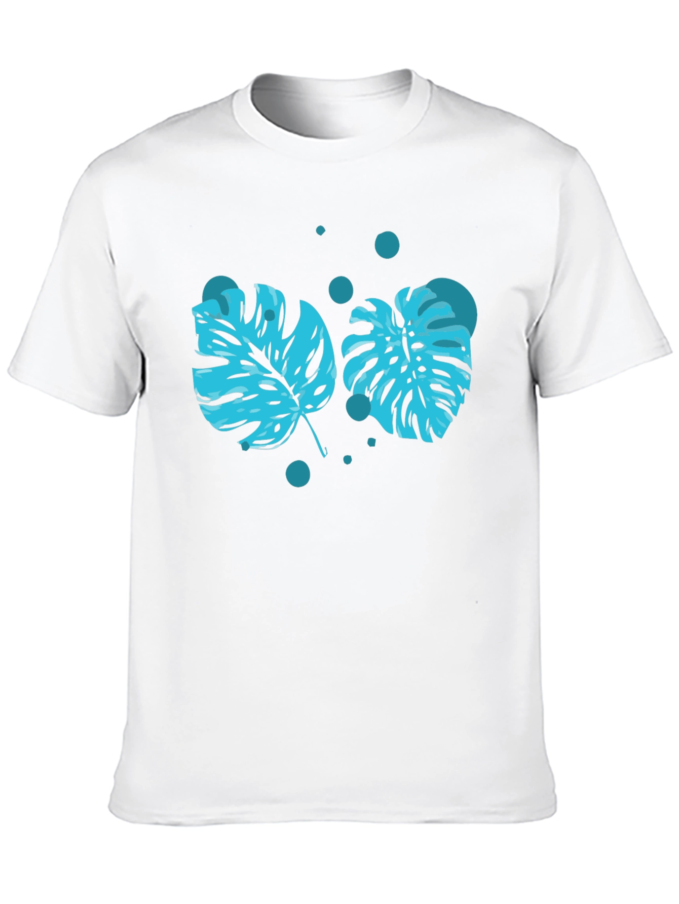 Tropical Leaf Graphic Tee - Black T-Shirt