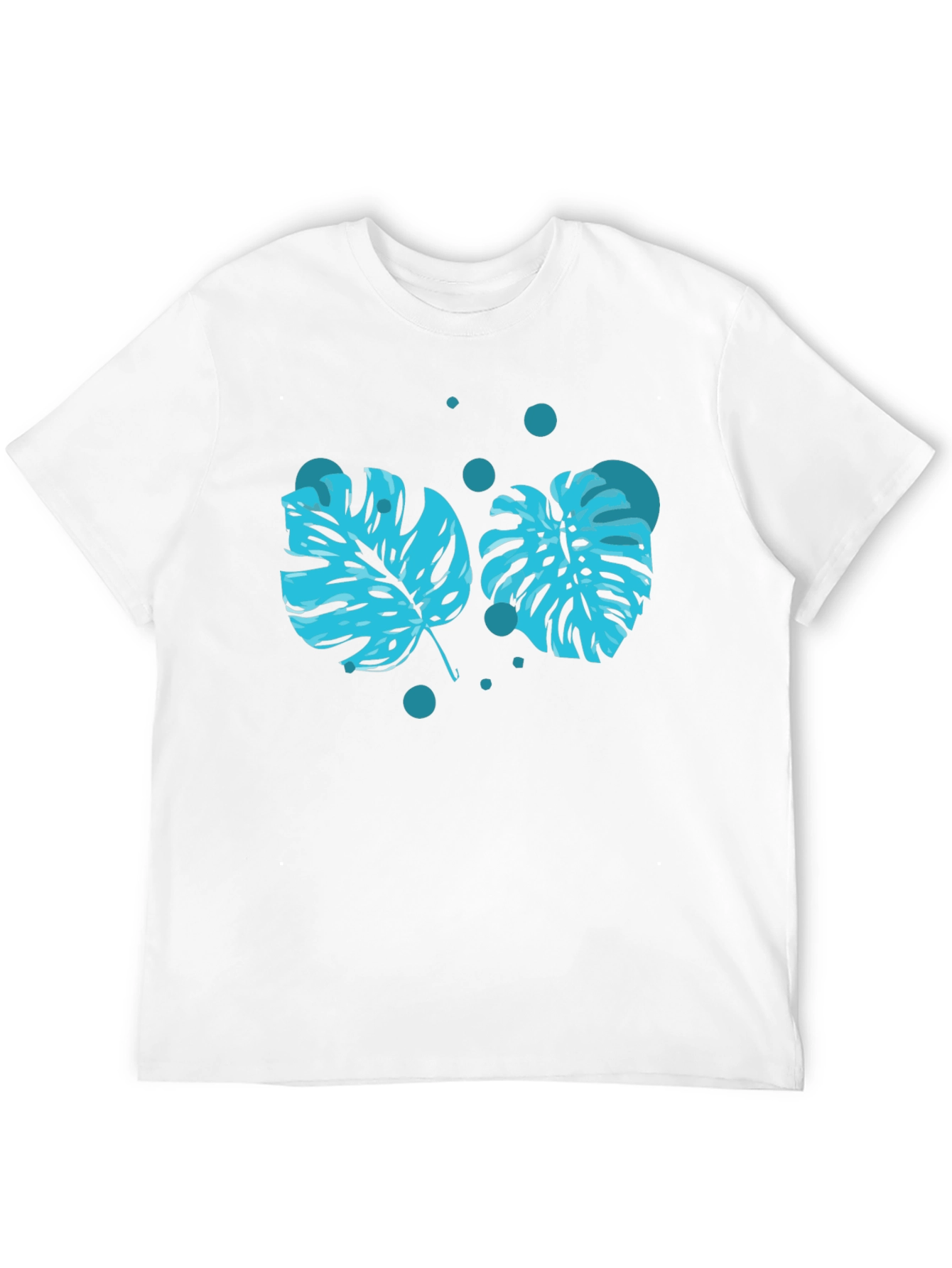 Tropical Leaf Graphic Tee - Black T-Shirt