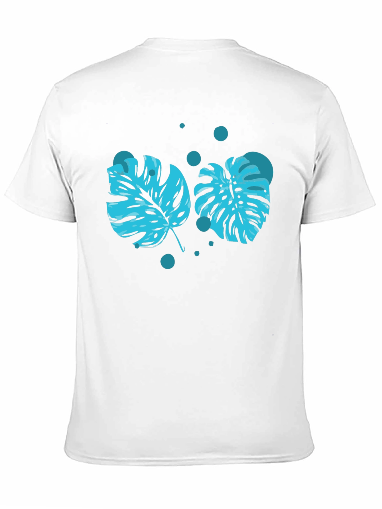 Tropical Leaf Graphic Tee - Black T-Shirt