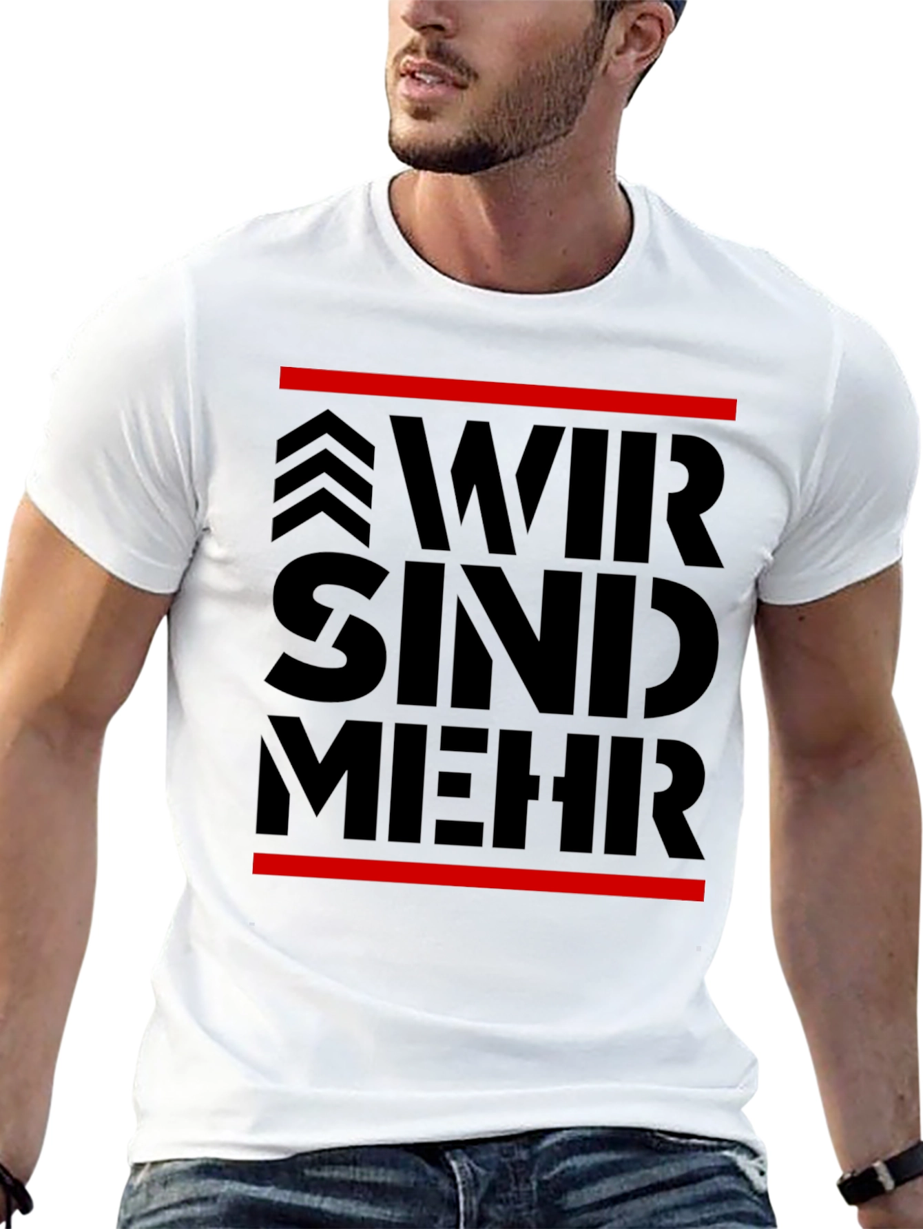 Wir Sind Mehr Graphic Tee - Bold Statement T-Shirt