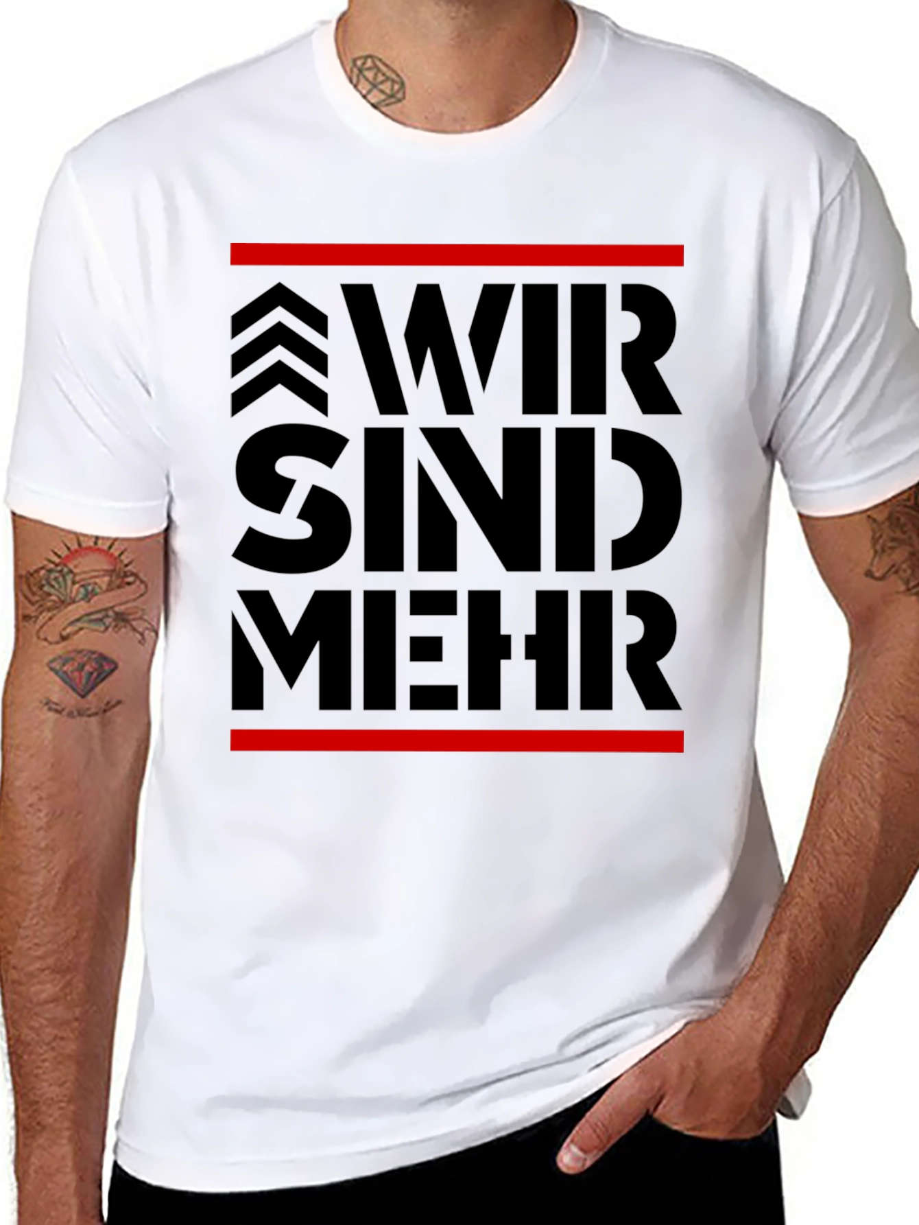Wir Sind Mehr Graphic Tee - Bold Statement T-Shirt