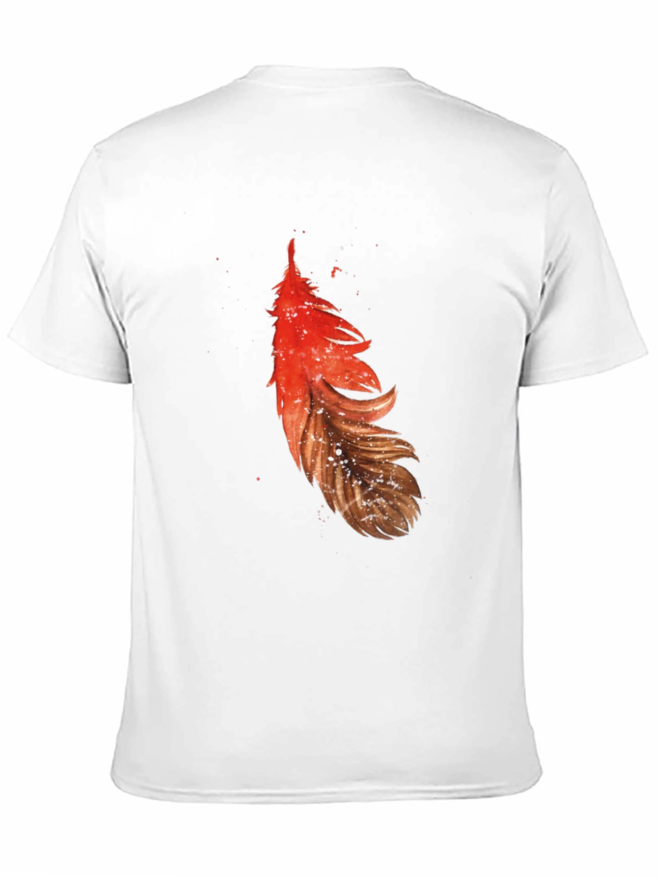 Feather Graphic Tee - Casual Black T-Shirt