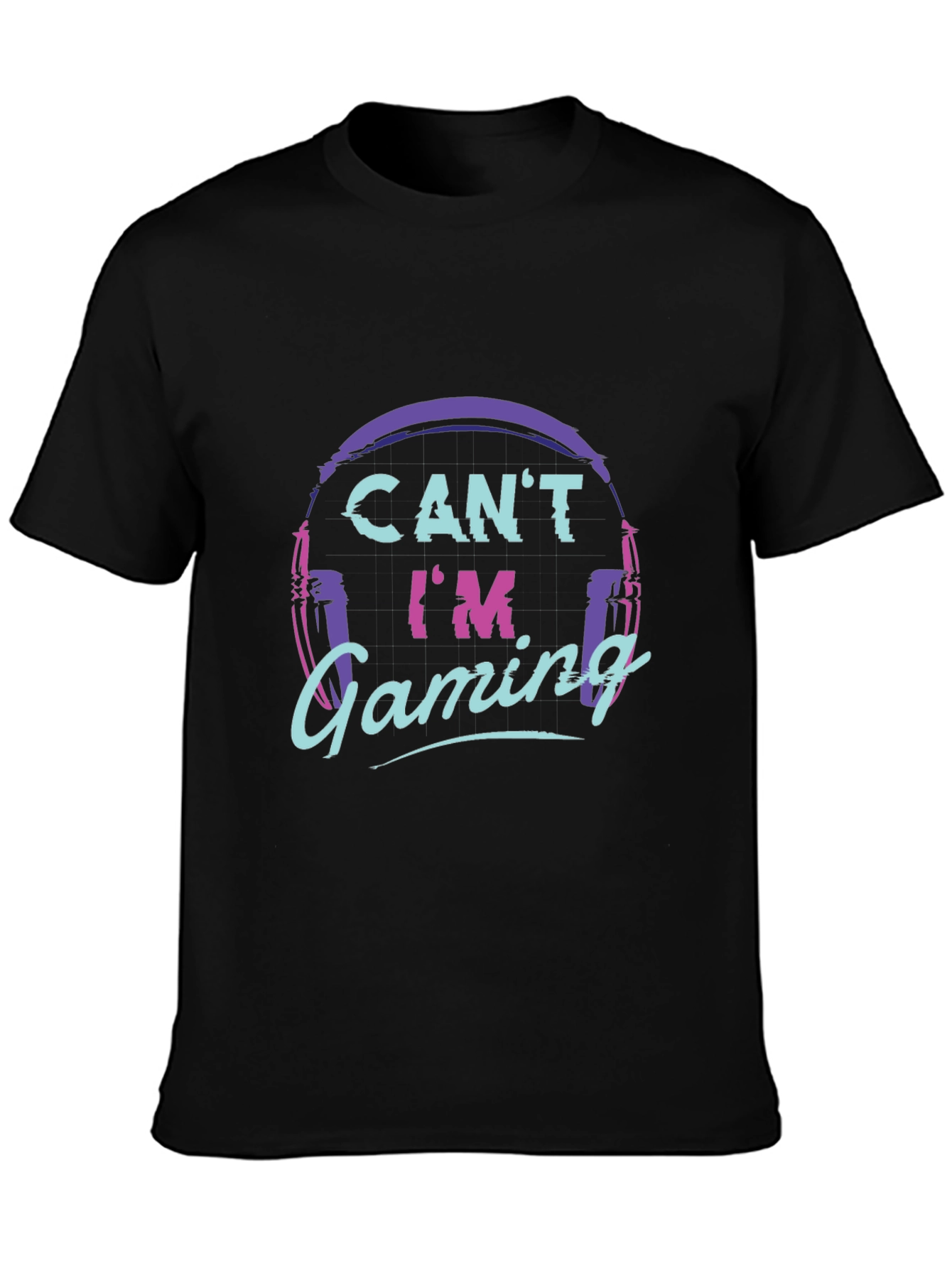 Cant Im Gaming Black T-Shirt