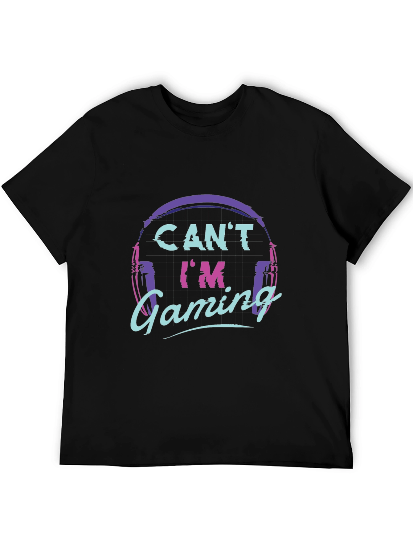 Cant Im Gaming Black T-Shirt