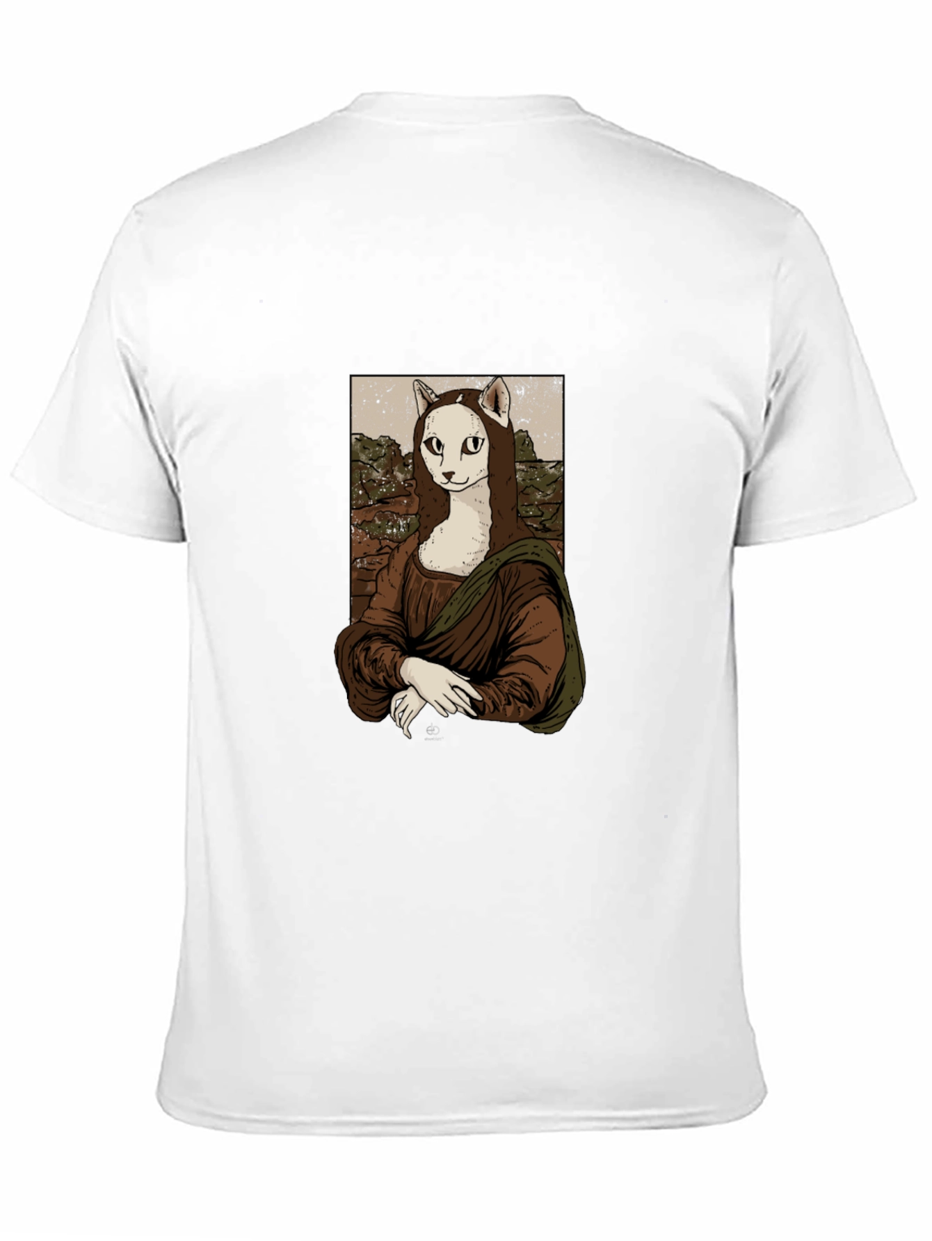Cat Mona Lisa Graphic T-Shirt