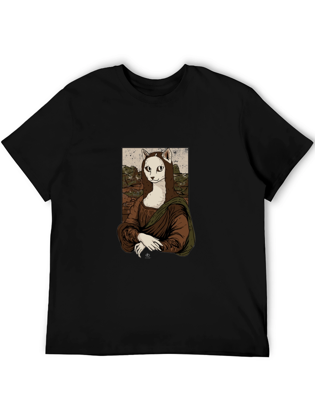 Cat Mona Lisa Graphic T-Shirt