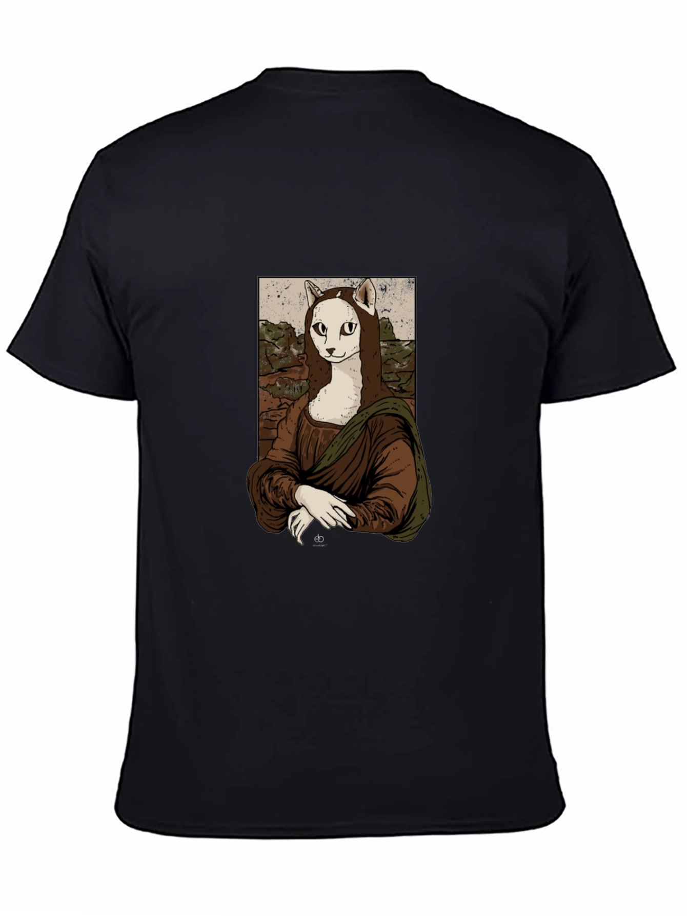 Cat Mona Lisa Graphic T-Shirt