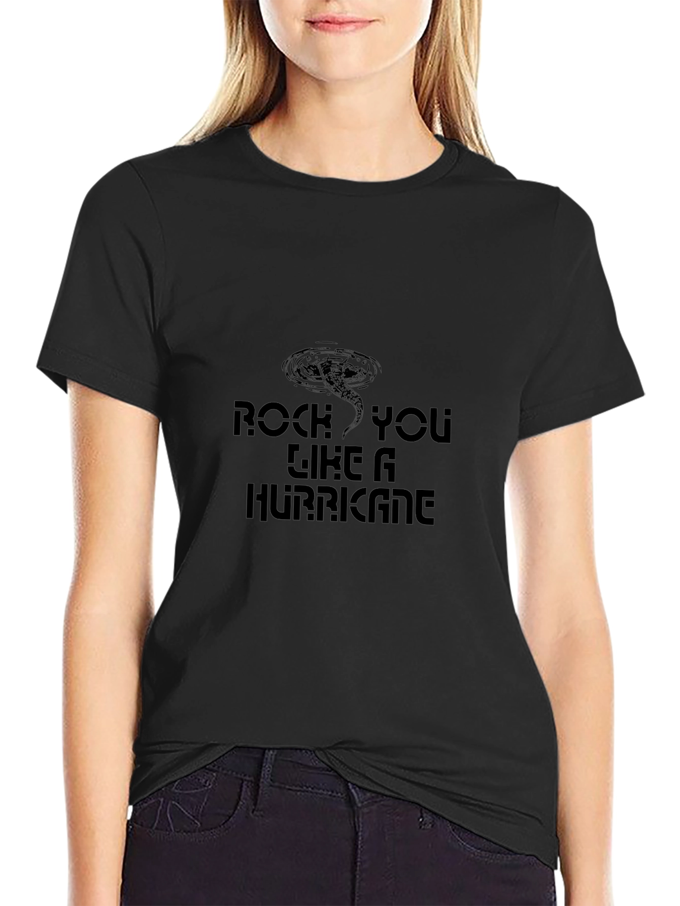 Rock You Like A Hurricane Graphic Tee - Black