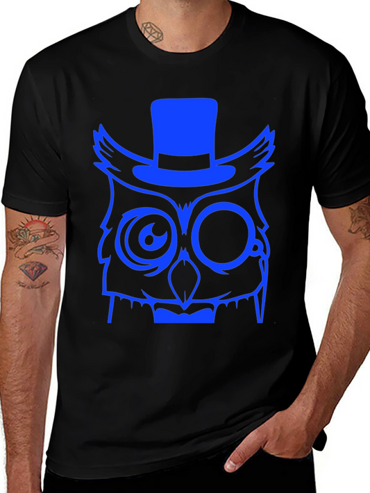 Owl Top Hat Graphic Tee - Unique Design T-Shirt