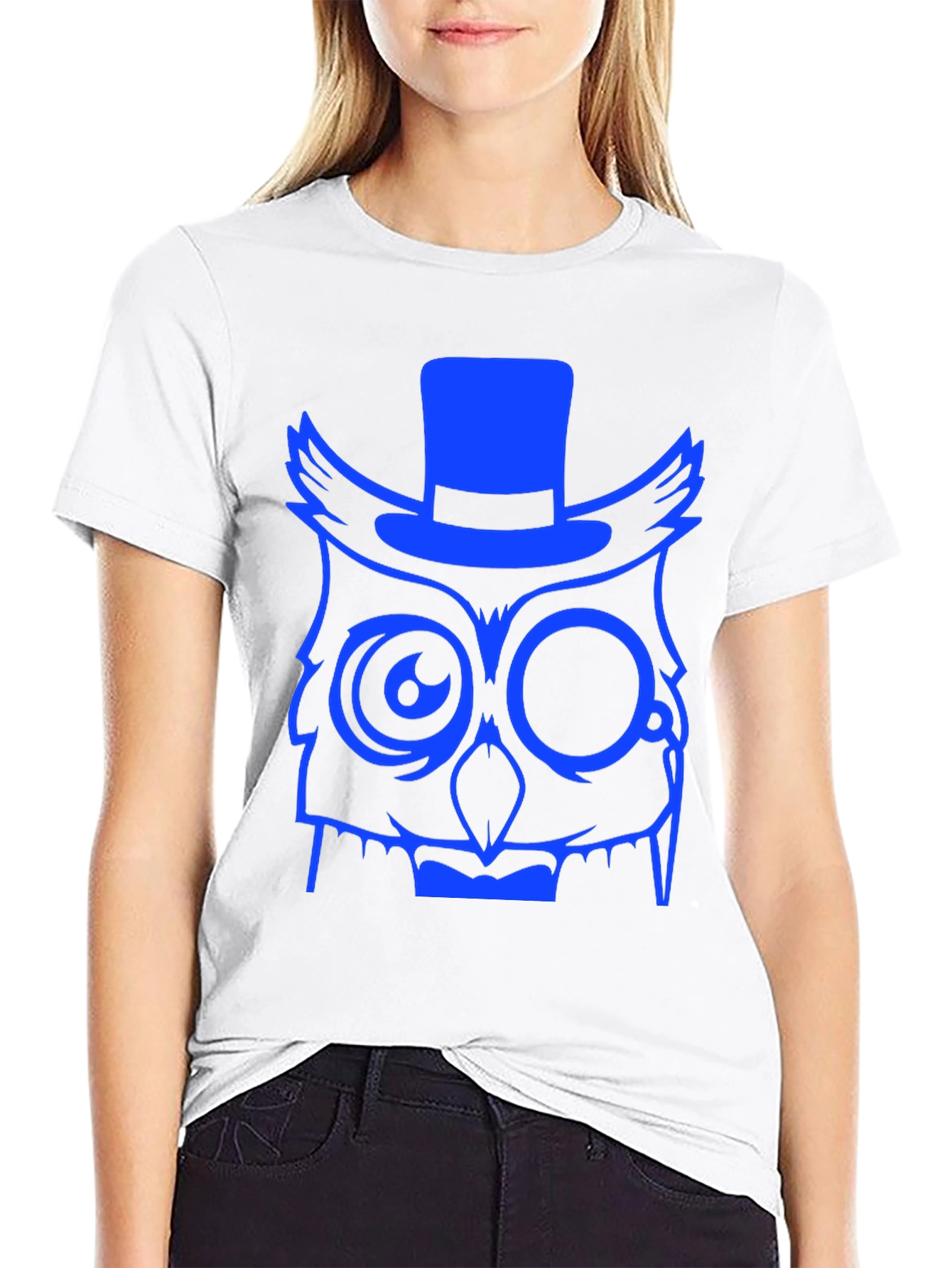 Owl Top Hat Graphic Tee - Unique Design T-Shirt