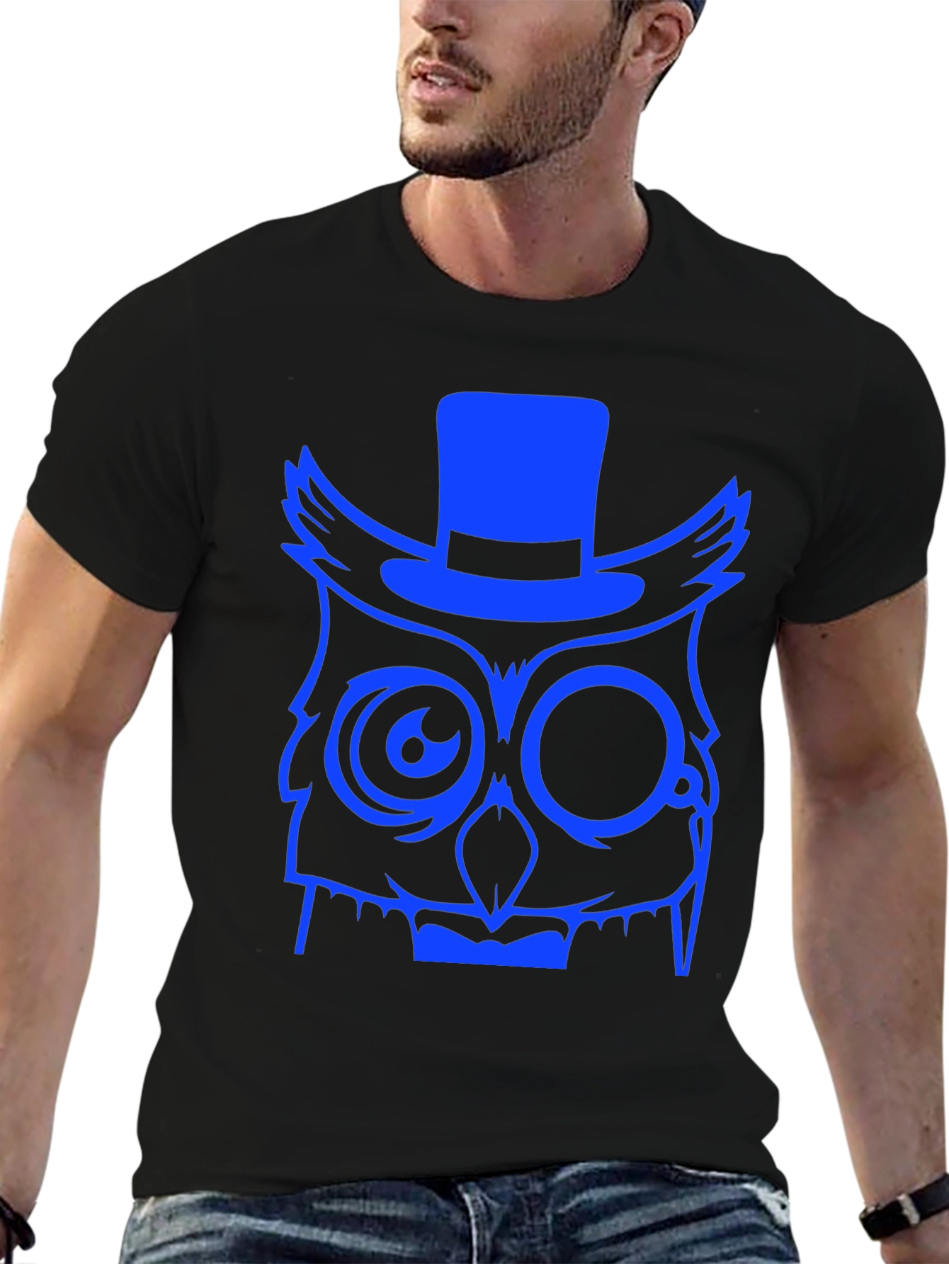 Owl Top Hat Graphic Tee - Unique Design T-Shirt