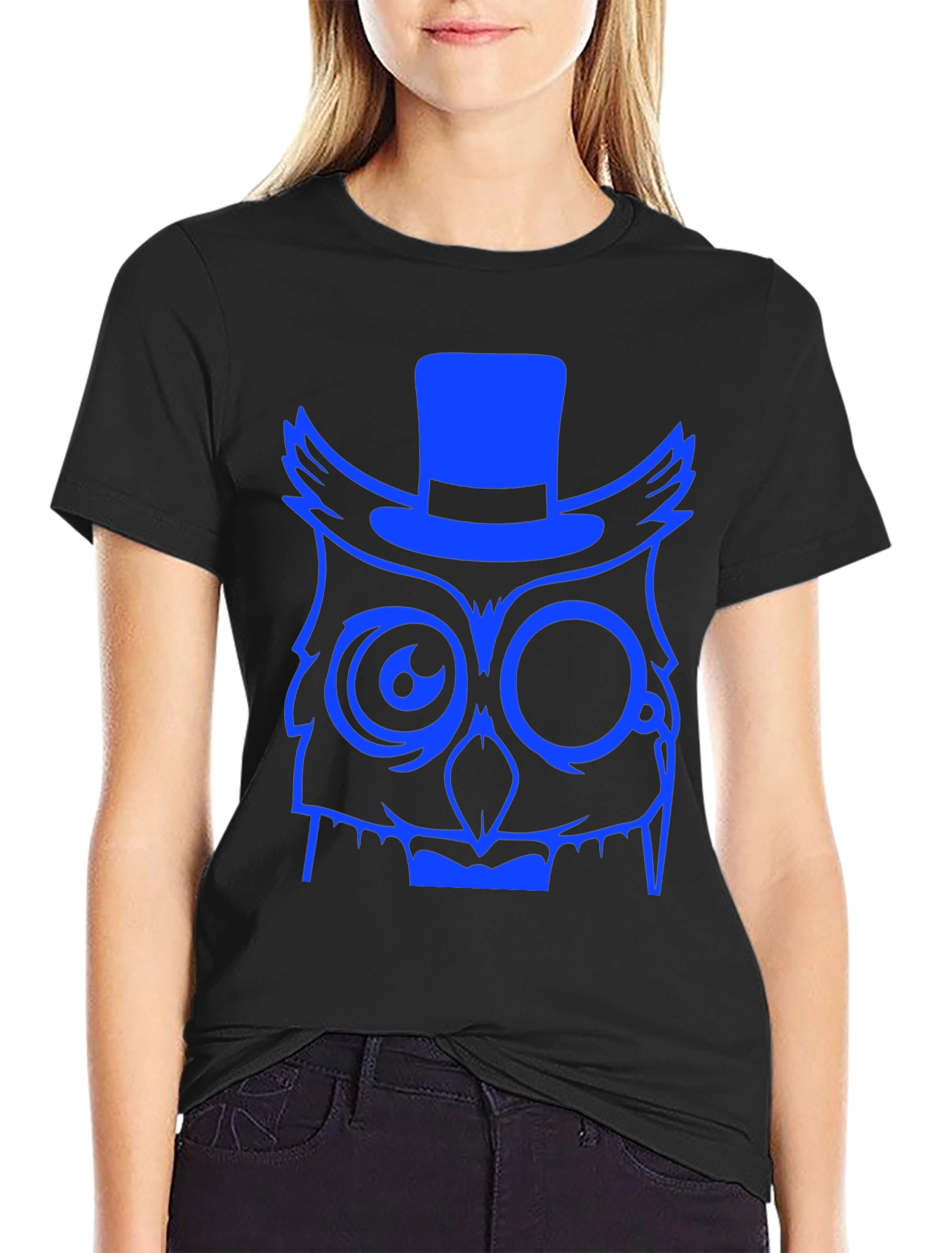 Owl Top Hat Graphic Tee - Unique Design T-Shirt