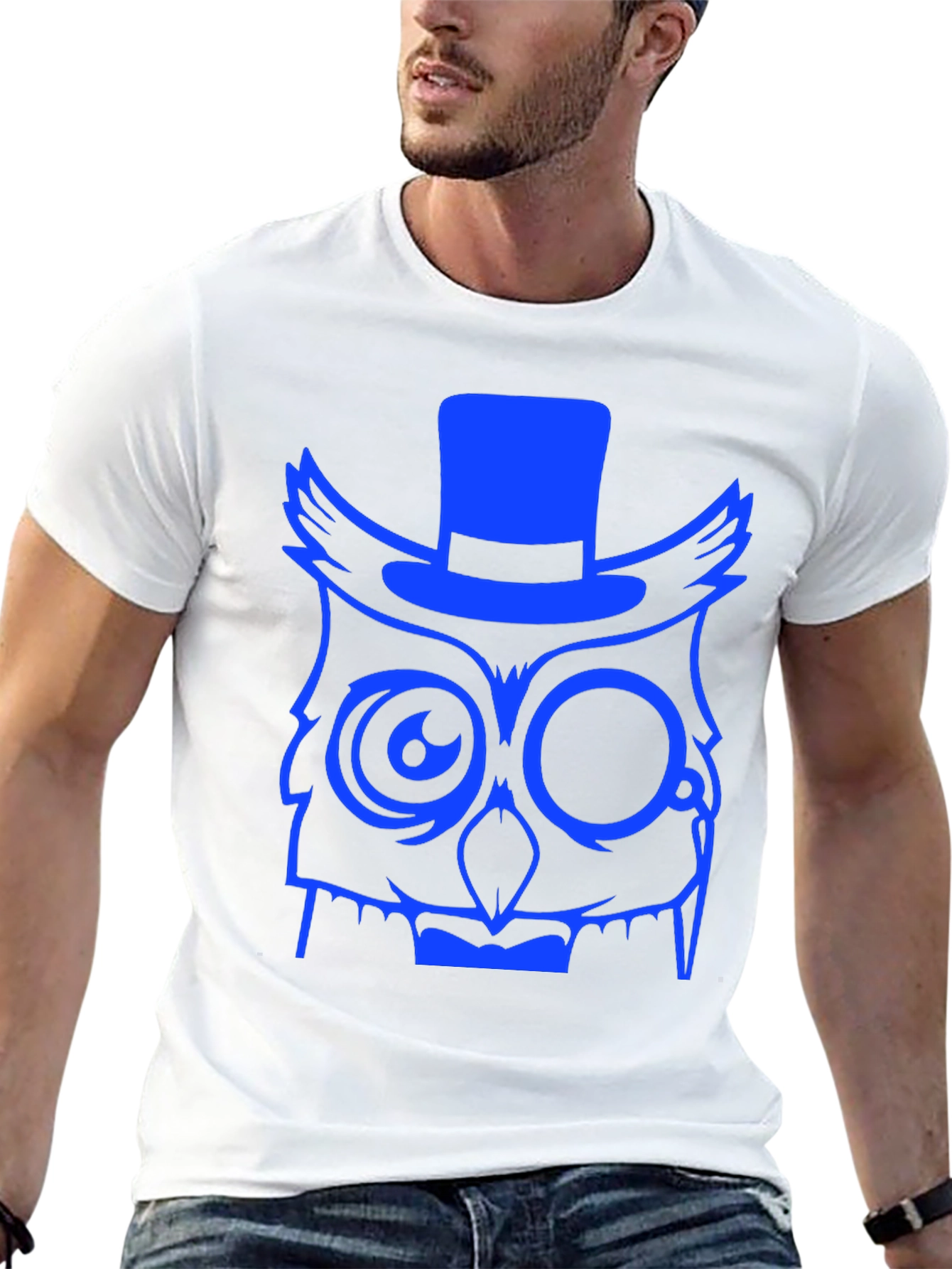 Owl Top Hat Graphic Tee - Unique Design T-Shirt