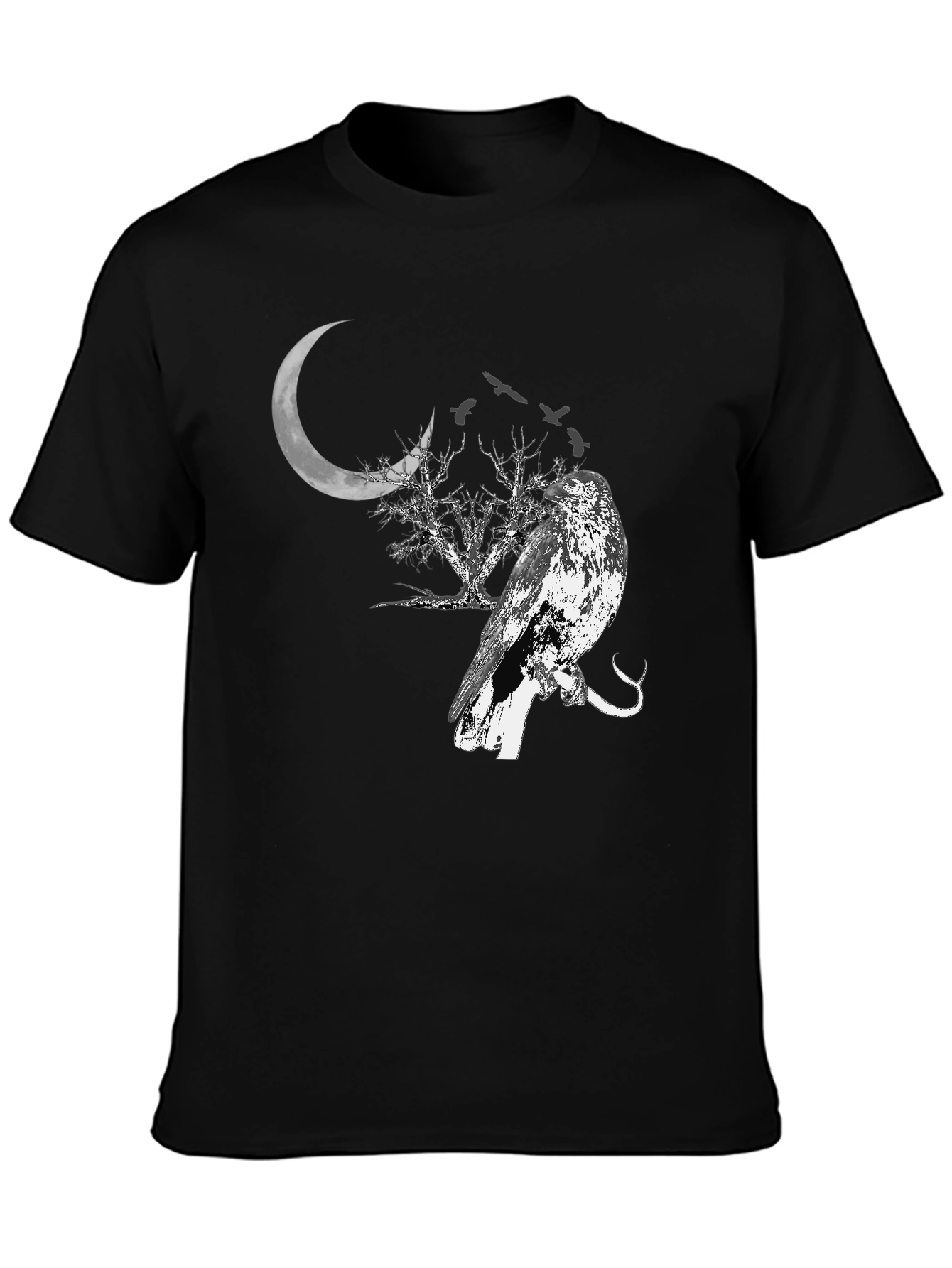 Raven Moon T-Shirt - Gothic Style Tee
