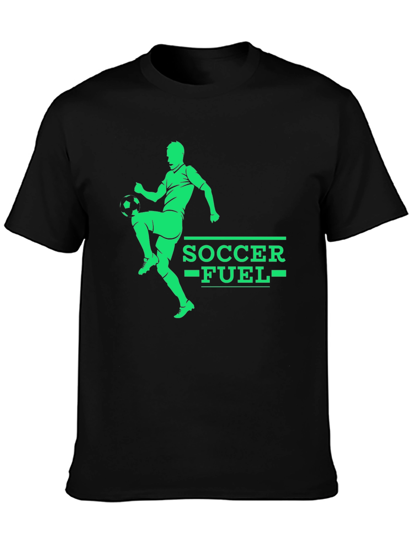 Soccer Fuel Graphic Tee - Black Cotton