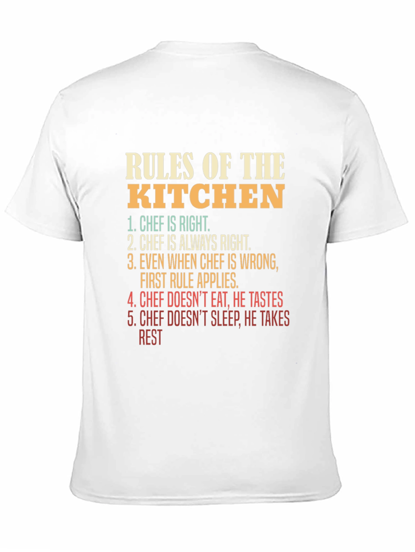 Rules of the Kitchen T-Shirt - Chef Edition