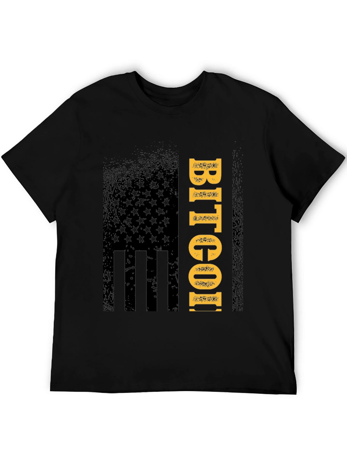 Bitcoin American Flag Mens T-Shirt