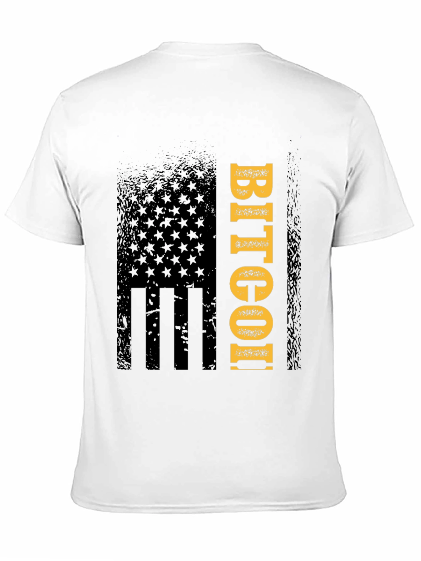 Bitcoin American Flag Mens T-Shirt