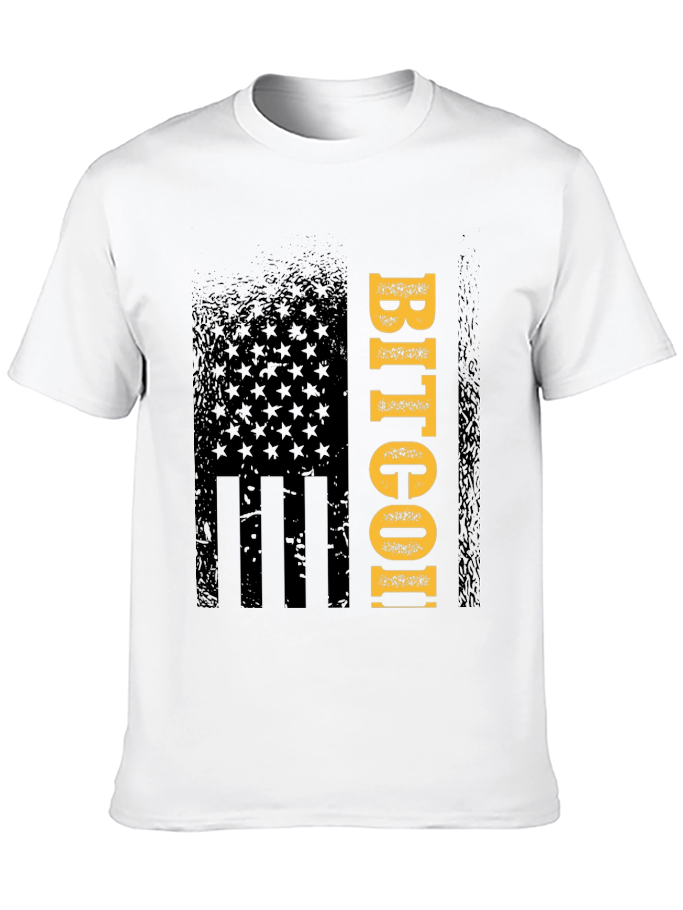 Bitcoin American Flag Mens T-Shirt