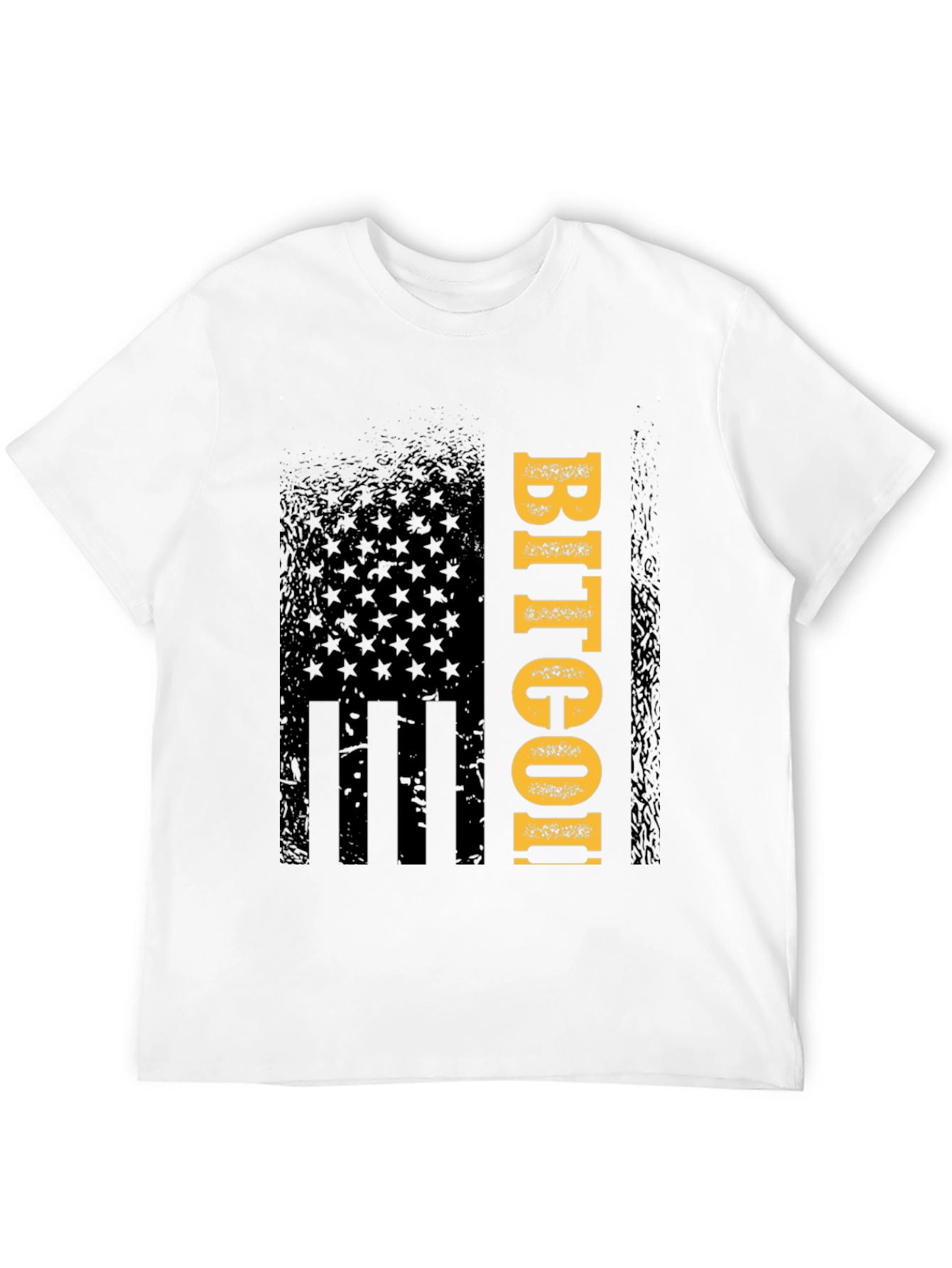 Bitcoin American Flag Mens T-Shirt