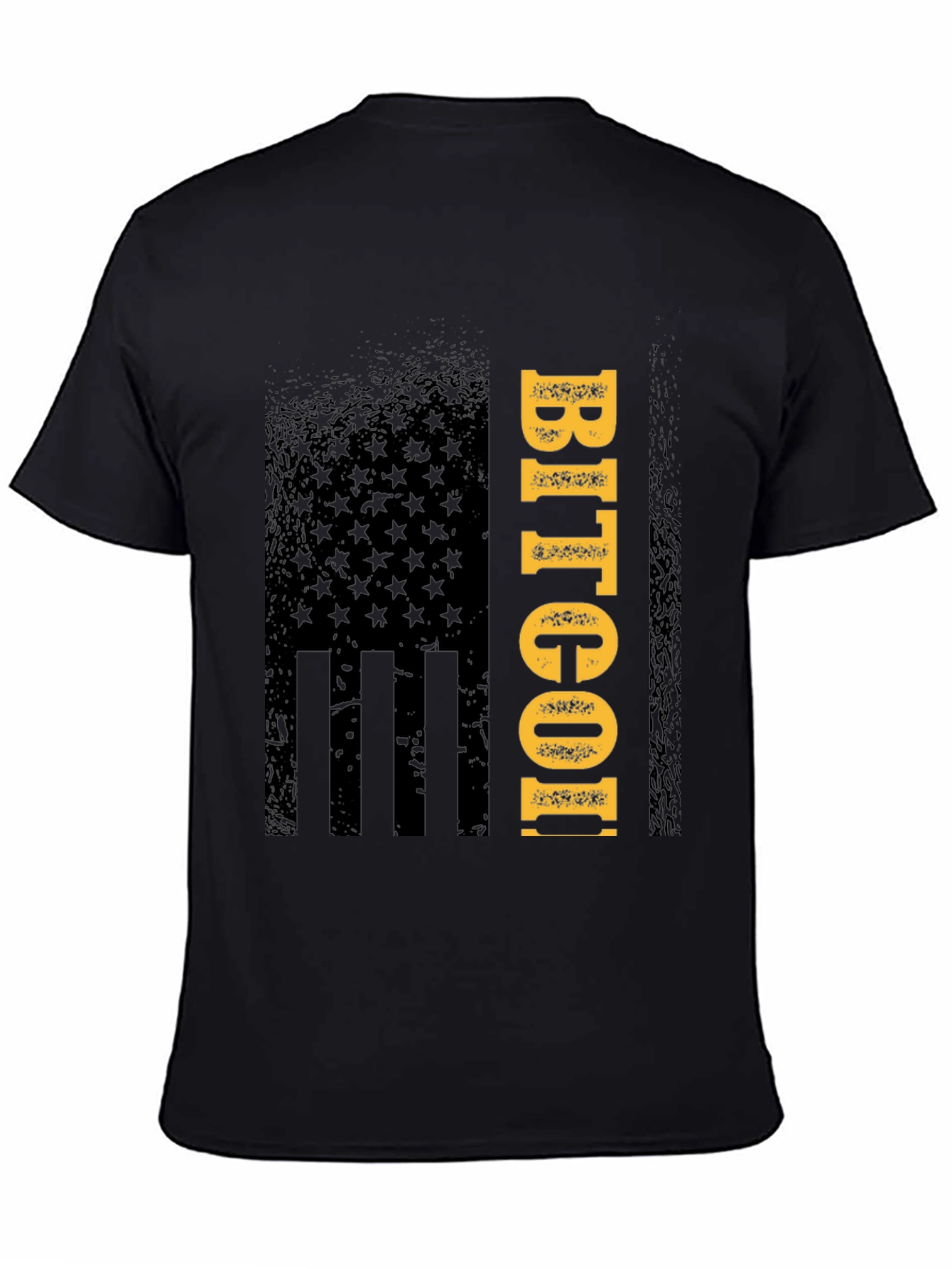 Bitcoin American Flag Mens T-Shirt