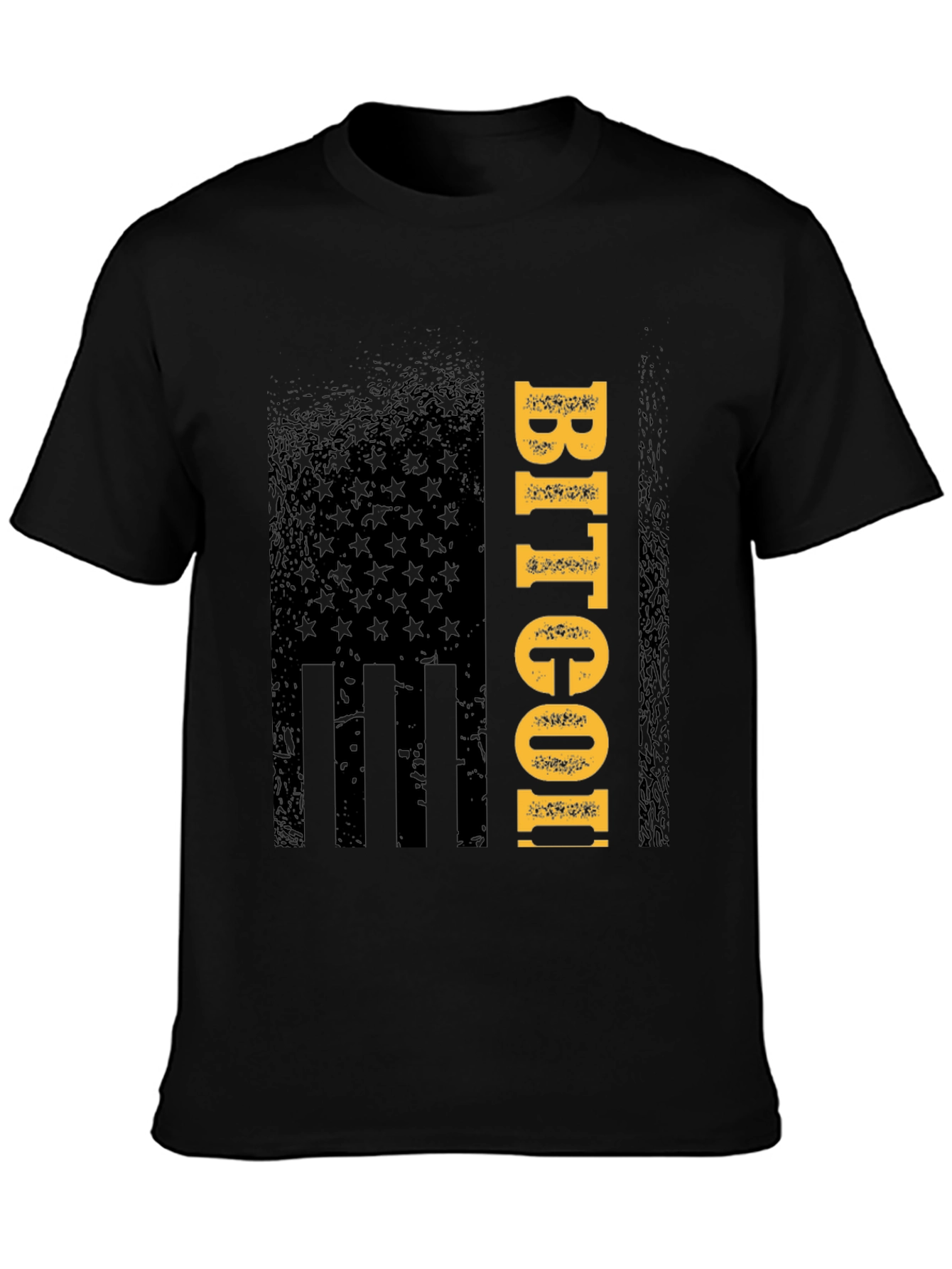 Bitcoin American Flag Mens T-Shirt