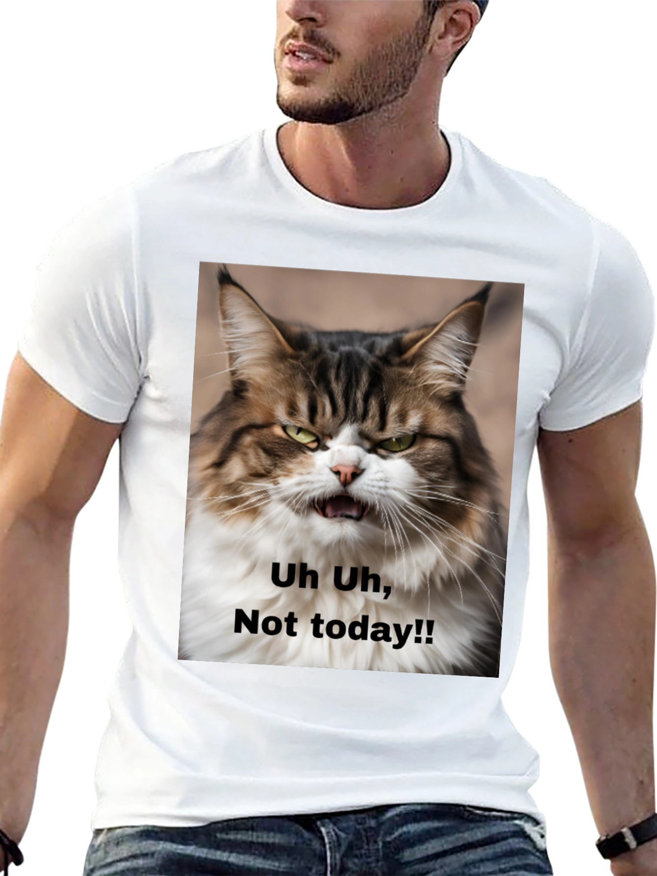 Grumpy Cat T-Shirt - Not Today! Unisex Black Tee