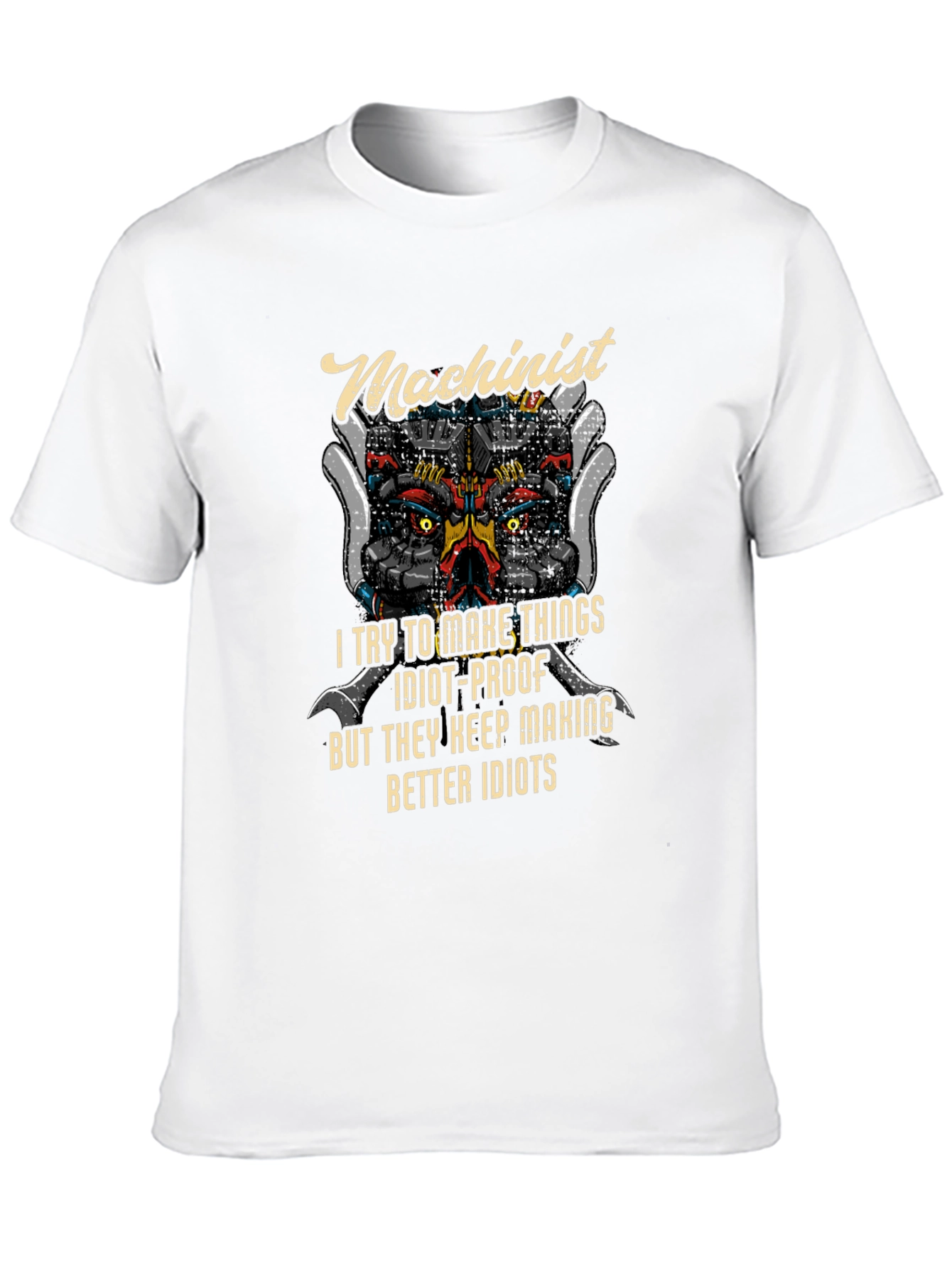 Machinist Robot Humor Graphic T-Shirt