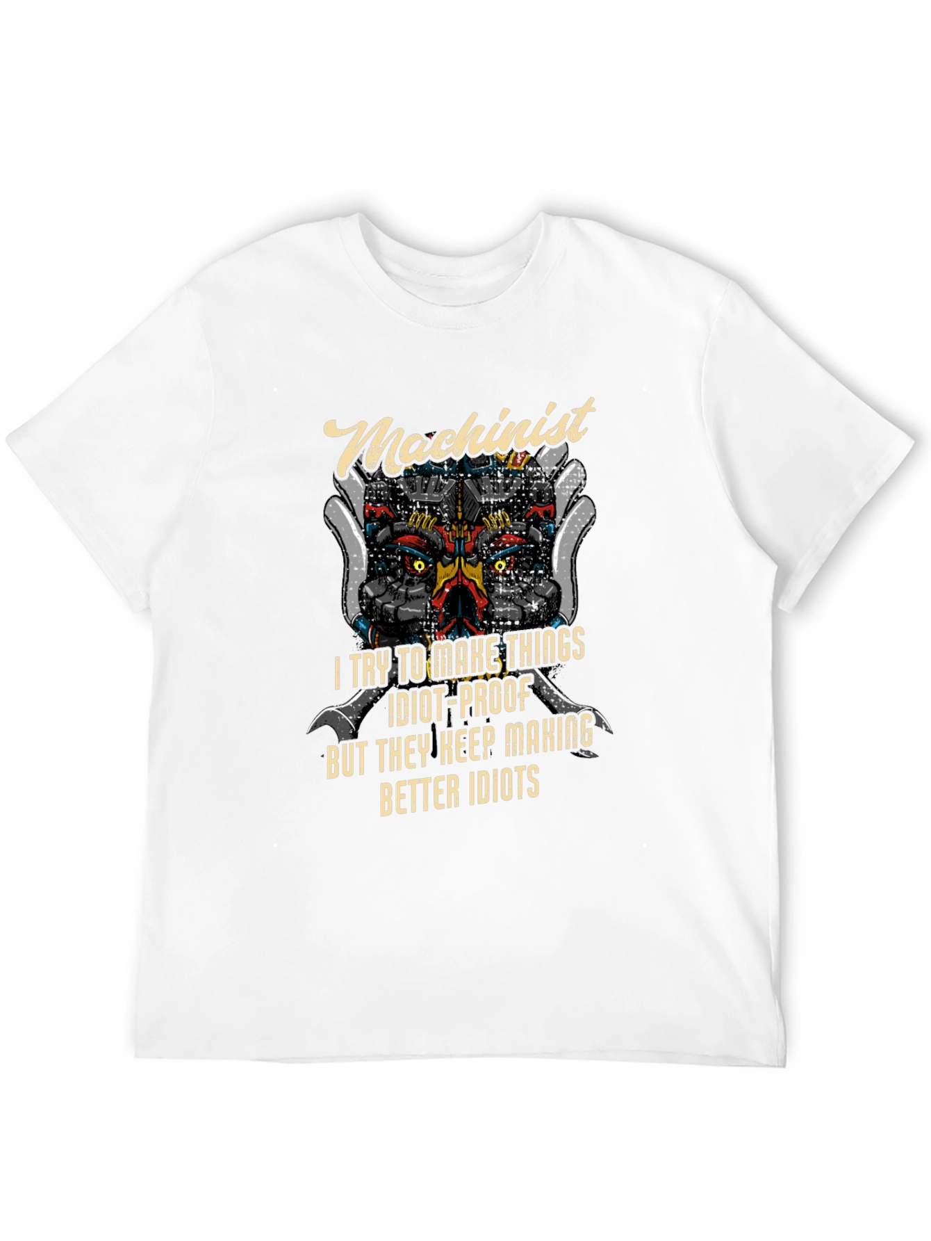 Machinist Robot Humor Graphic T-Shirt