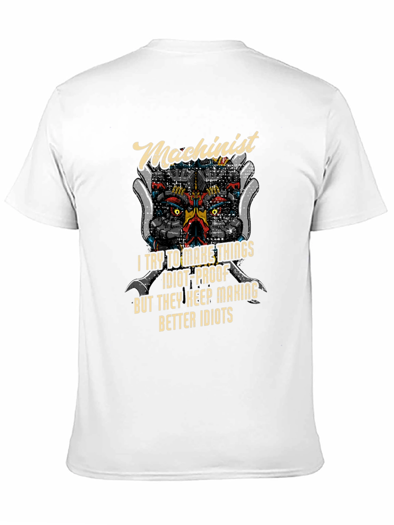 Machinist Robot Humor Graphic T-Shirt