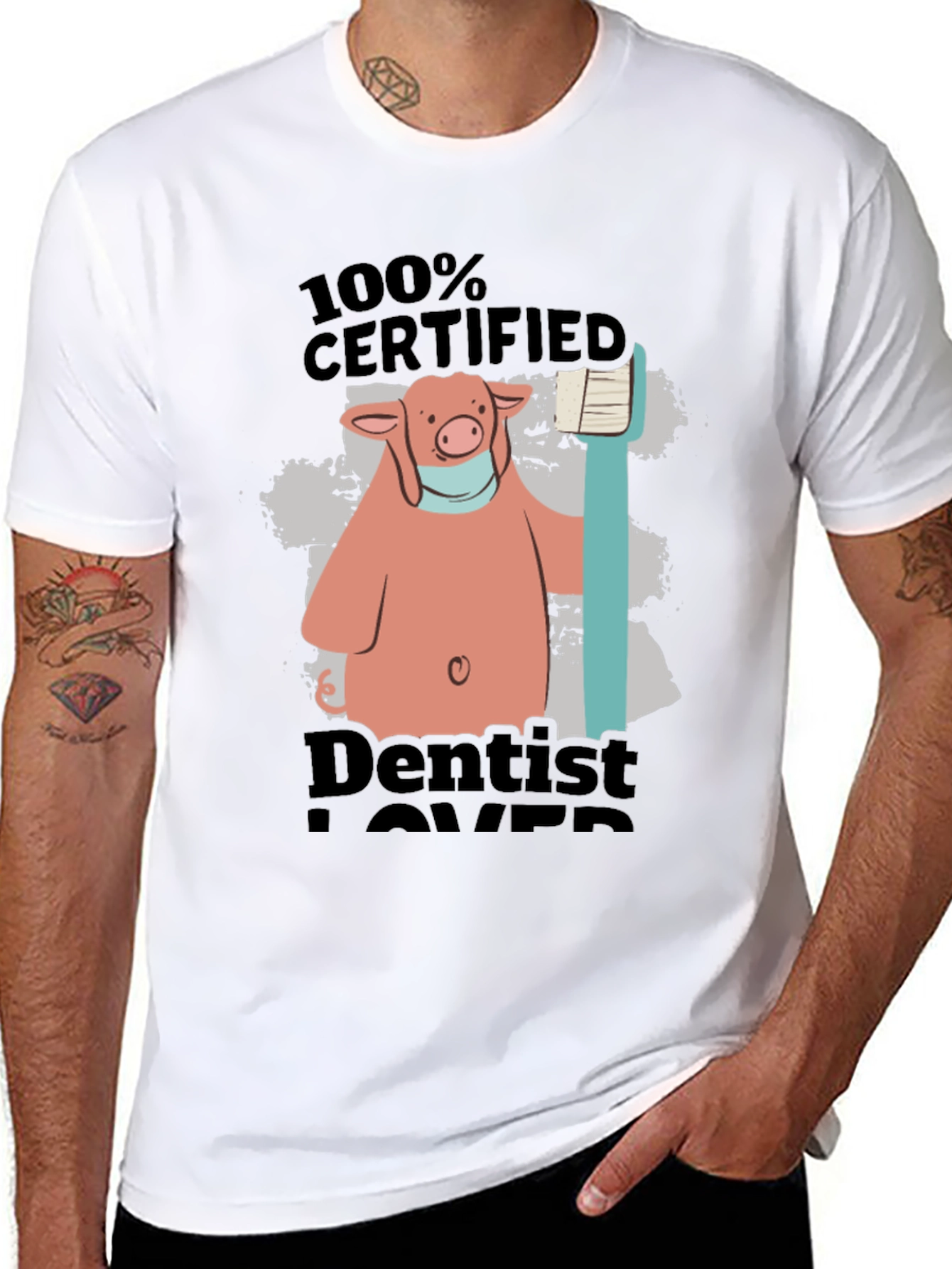 Certified Dentist Lover Pig T-Shirt