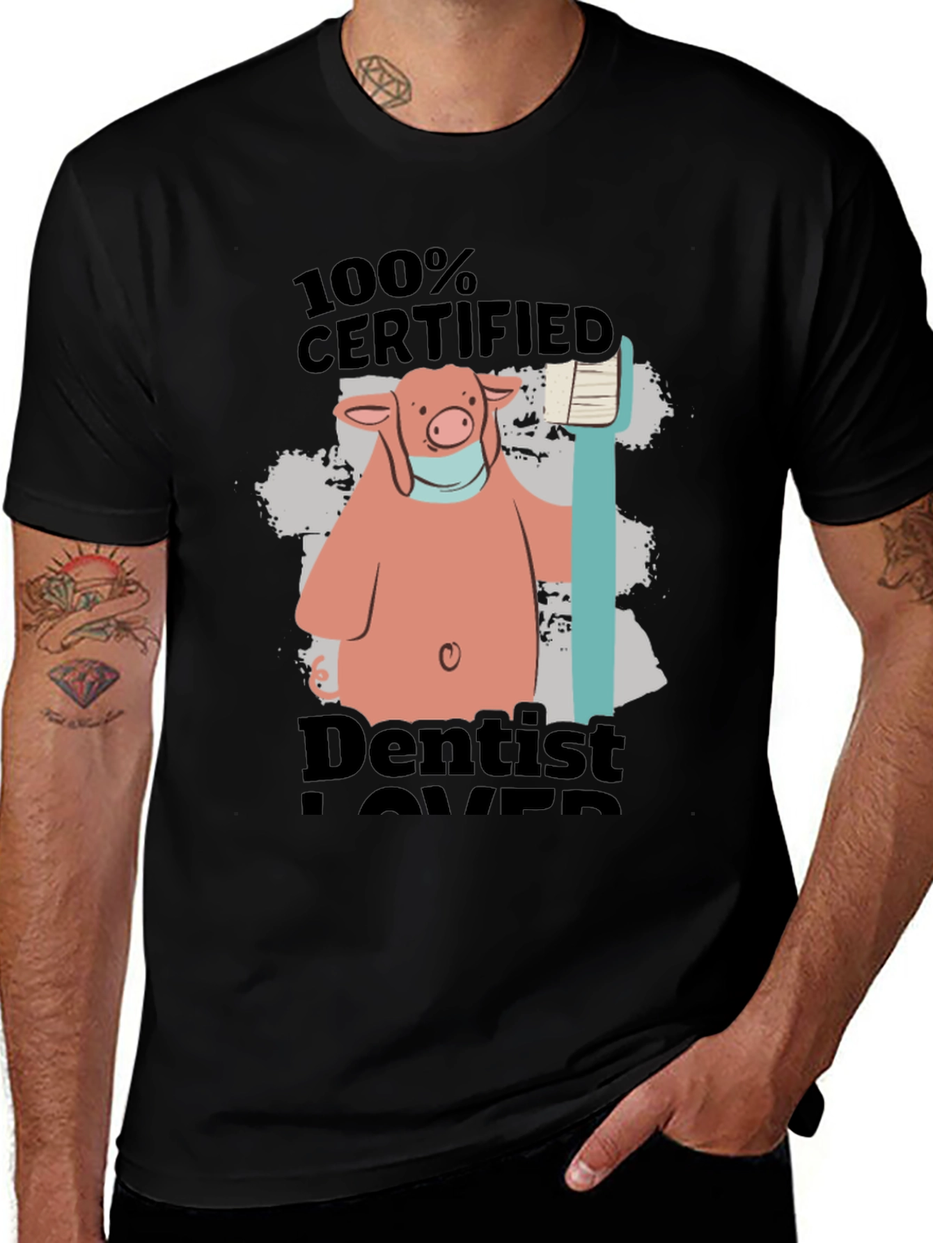 Certified Dentist Lover Pig T-Shirt