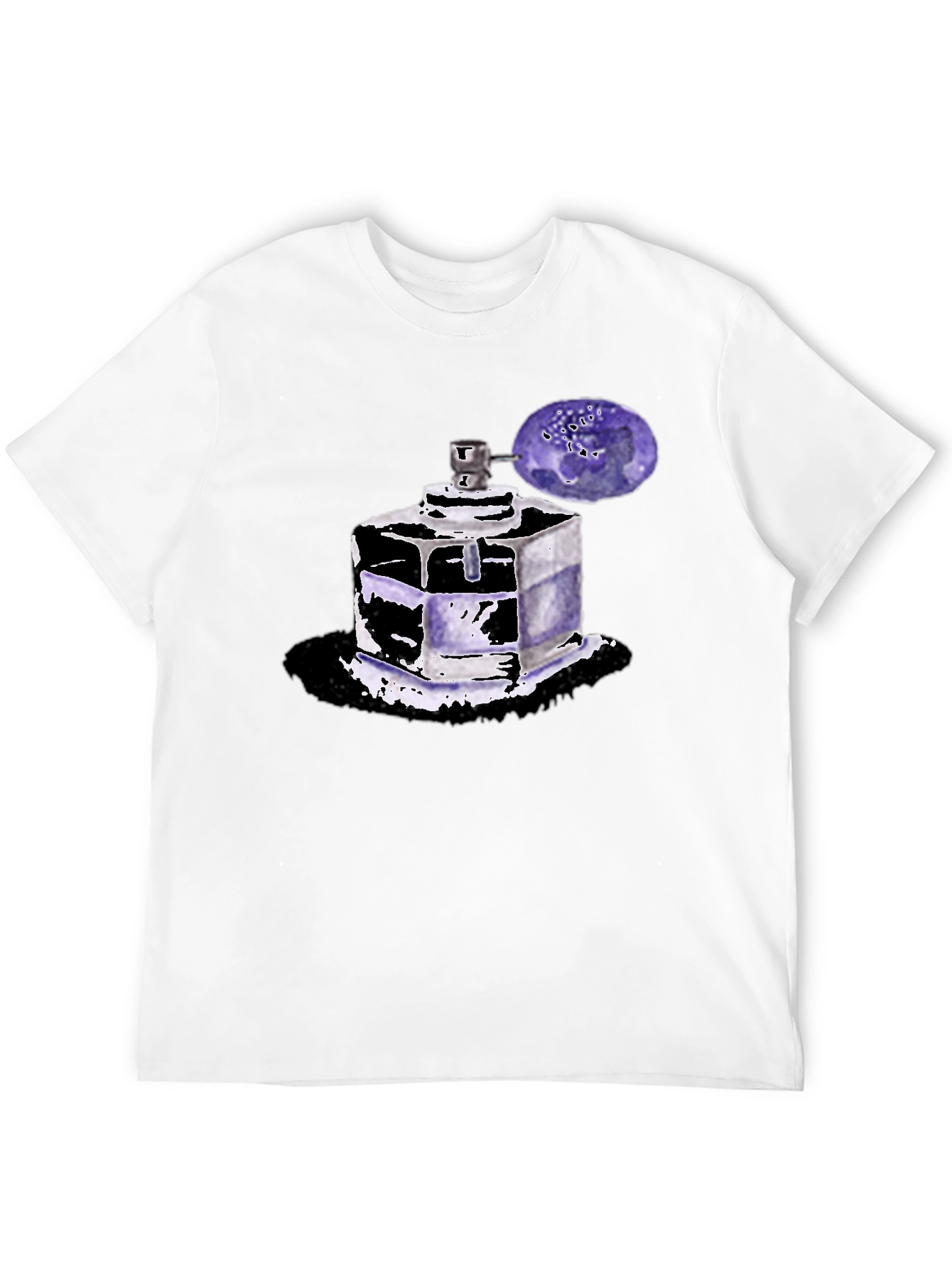 Perfume Bottle Graphic Tee - Trendy Unisex T-Shirt