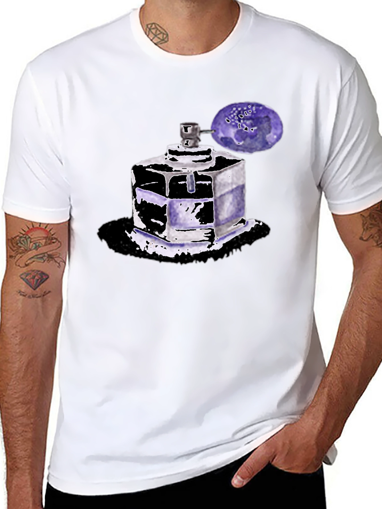 Perfume Bottle Graphic Tee - Trendy Unisex T-Shirt