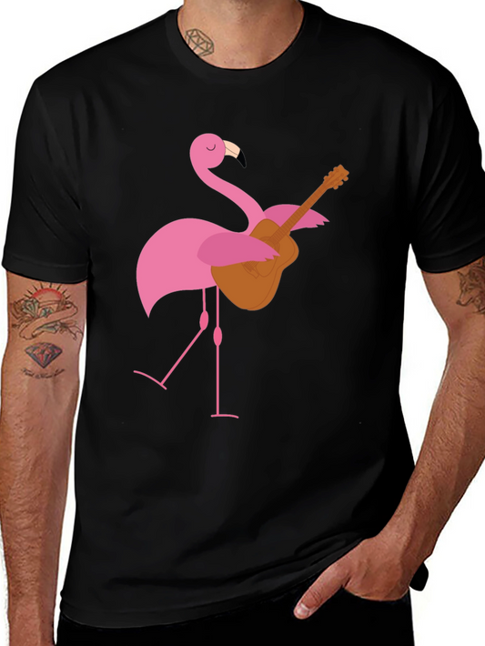 Flamingo Guitar T-Shirt - Playful Graphic Tee