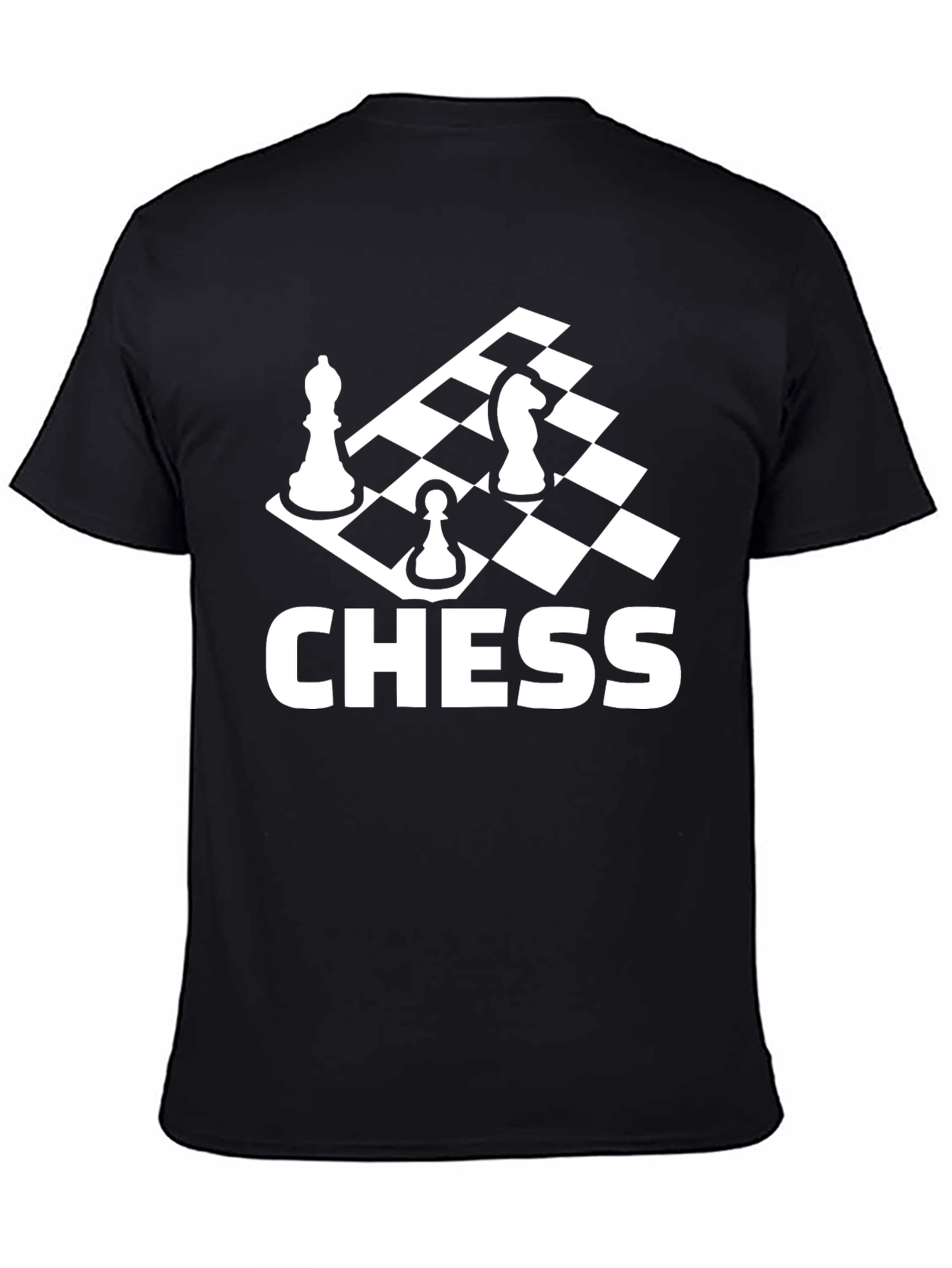 Chess Graphic T-Shirt - Black Cotton Tee