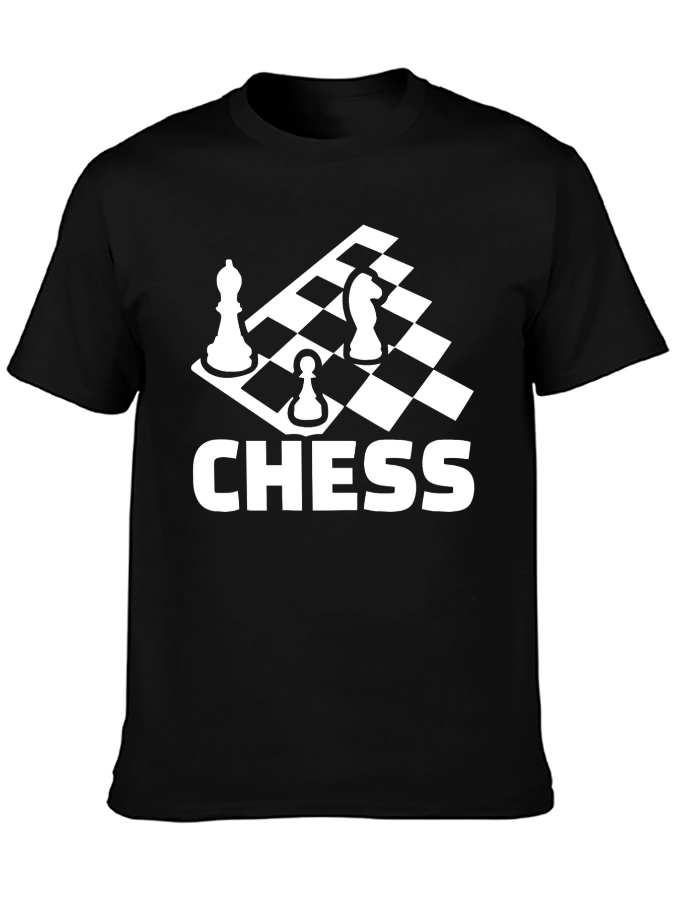 Chess Graphic T-Shirt - Black Cotton Tee