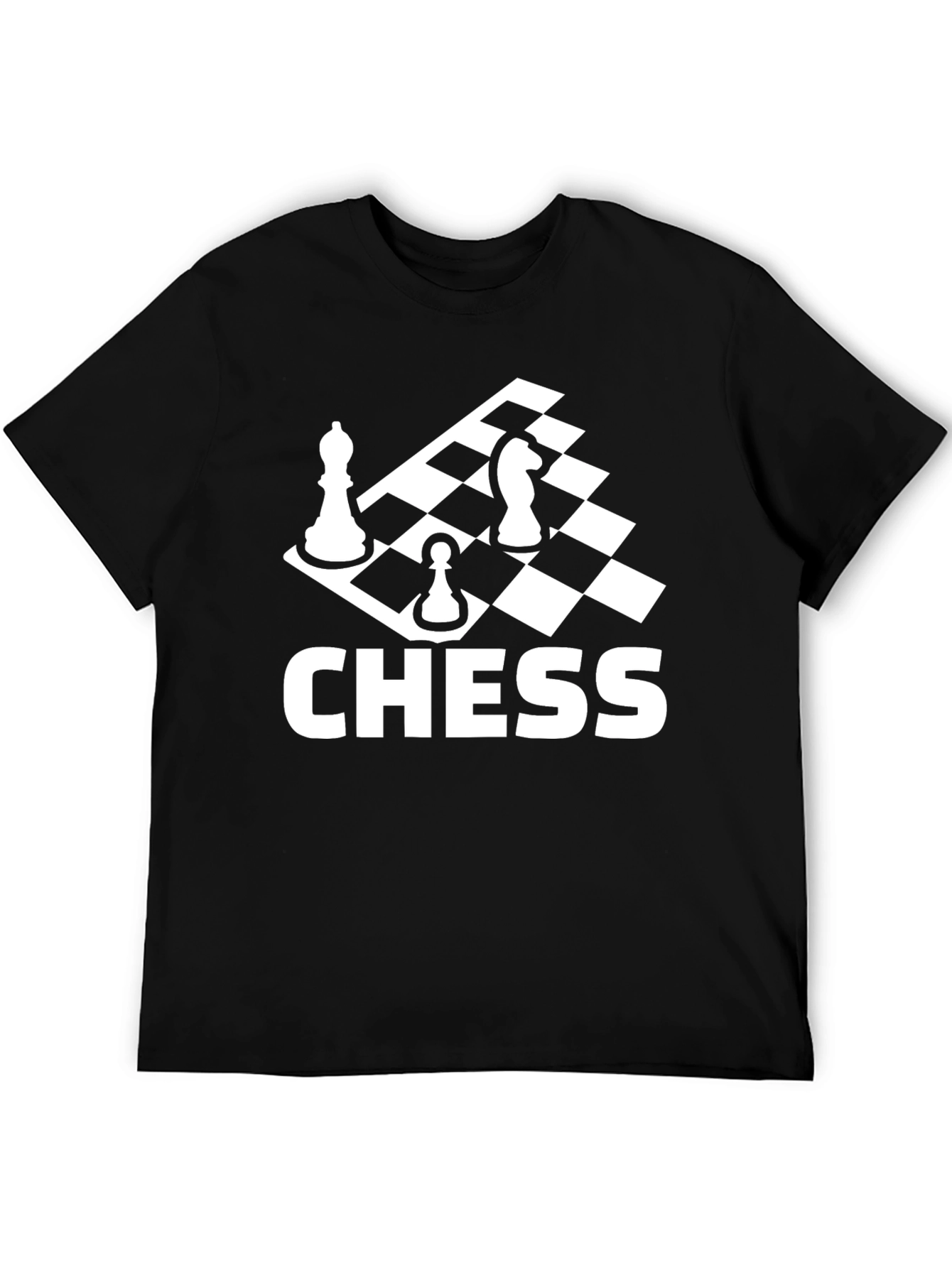 Chess Graphic T-Shirt - Black Cotton Tee