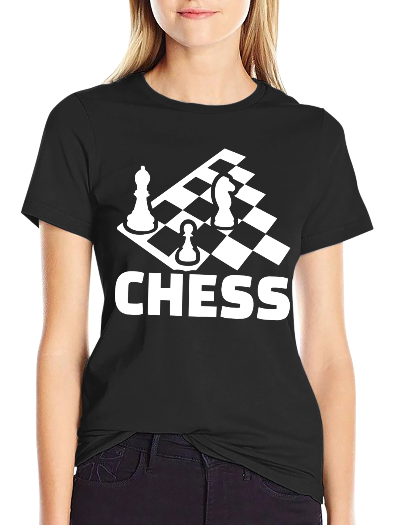 Chess Graphic T-Shirt - Black Cotton Tee