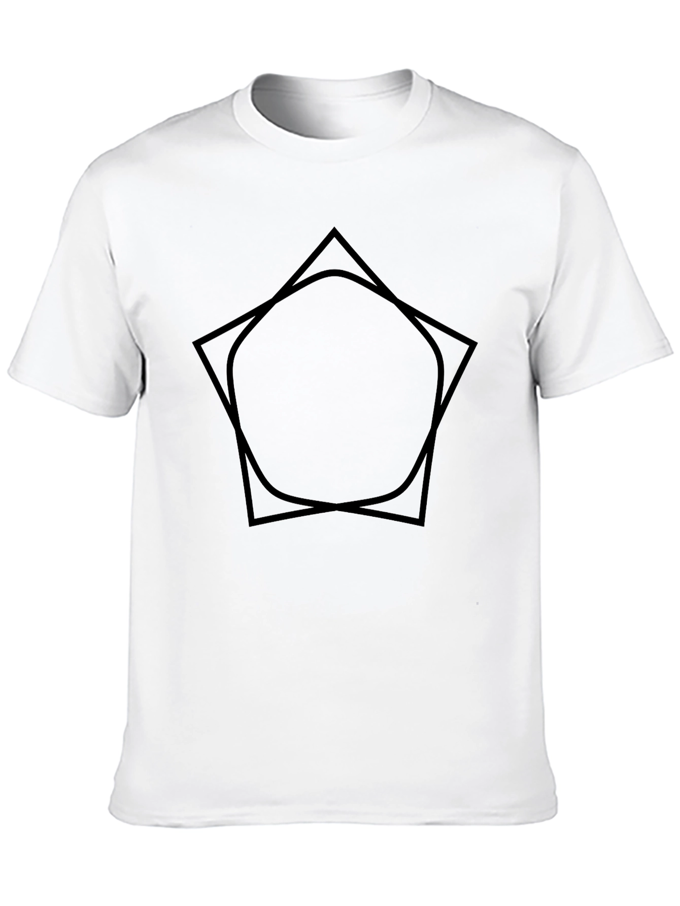 Modern Geometric Tee - Black Graphic Shirt