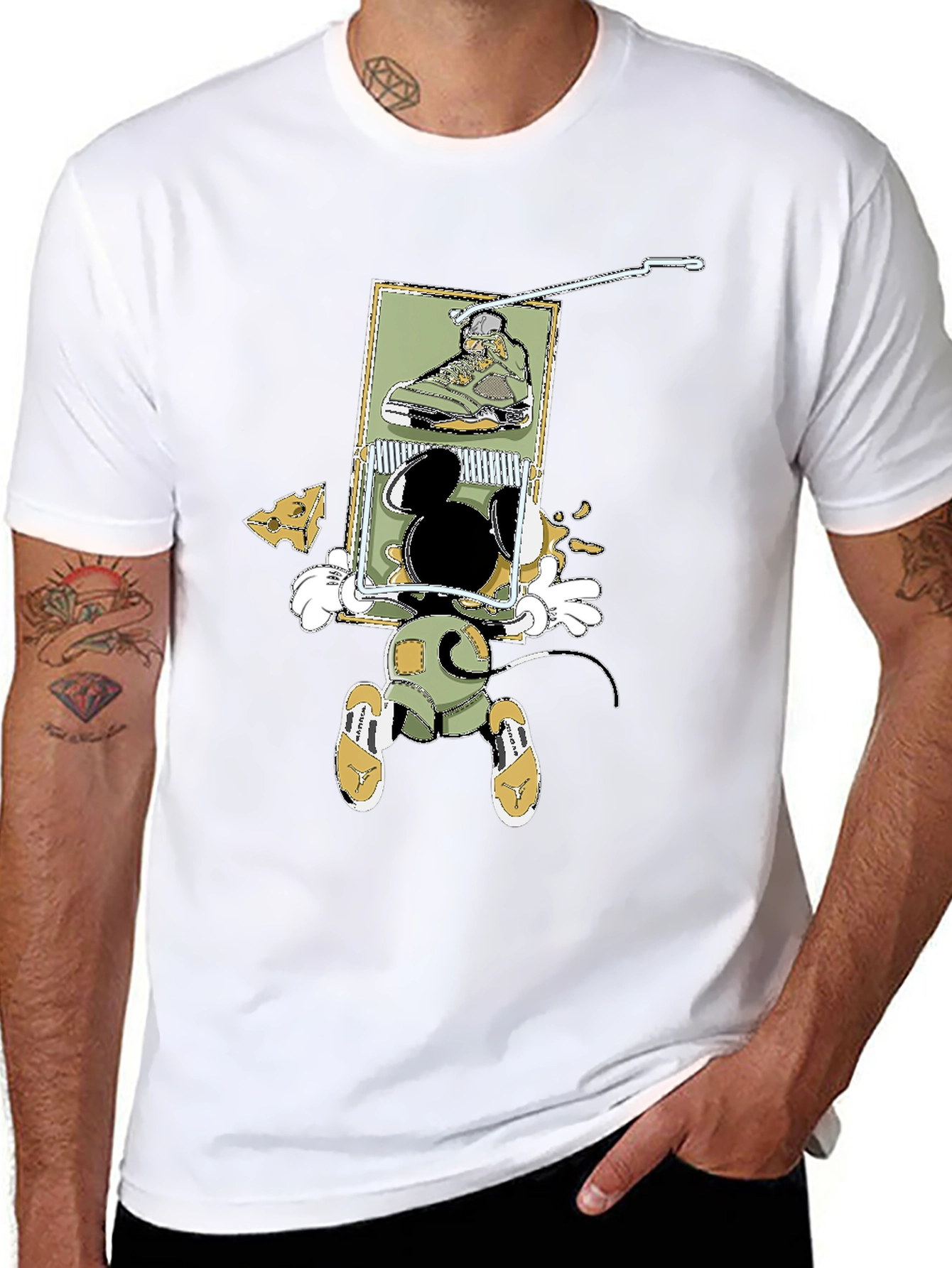 Mickey Mouse Sneakerhead T-Shirt - Fun Cartoon Design