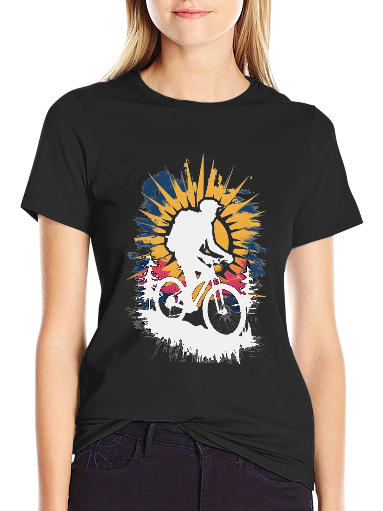 Mountain Biking Graphic Tee - Adventure Awaits!