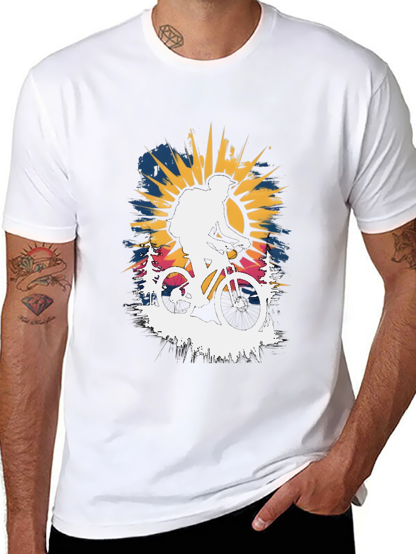 Mountain Biking Graphic Tee - Adventure Awaits!