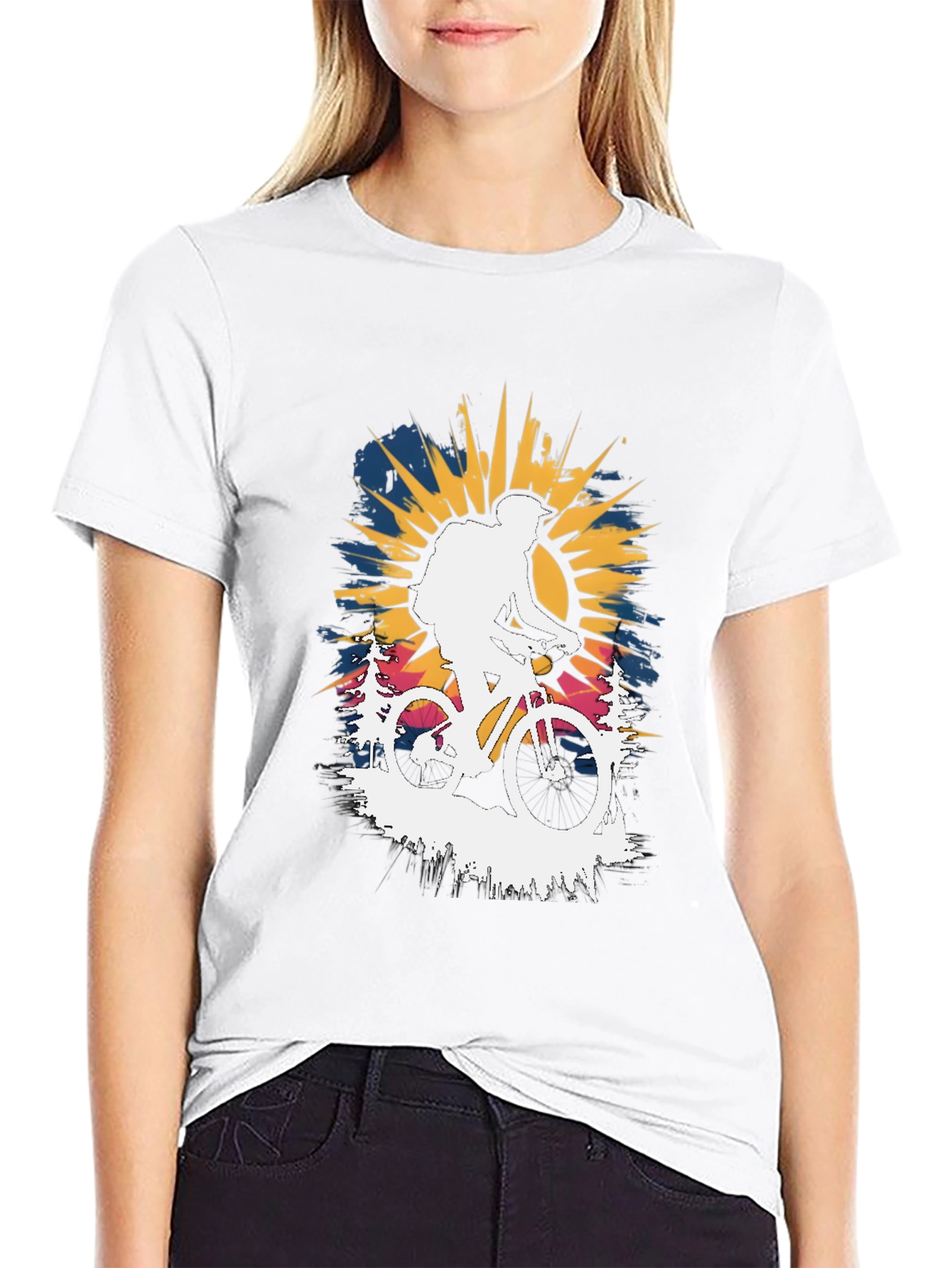 Mountain Biking Graphic Tee - Adventure Awaits!