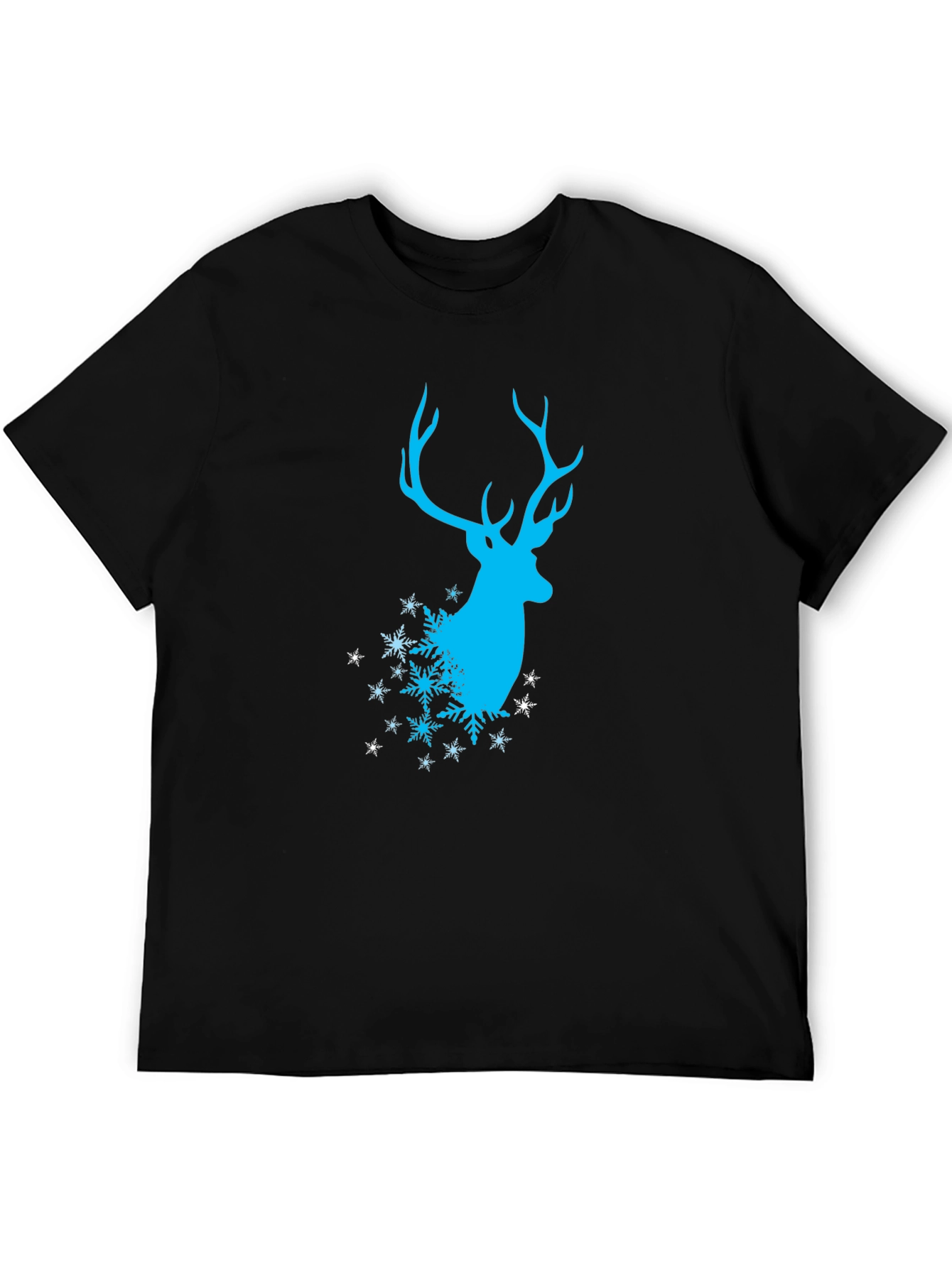 Winter Deer T-Shirt - Stylish Black Tee