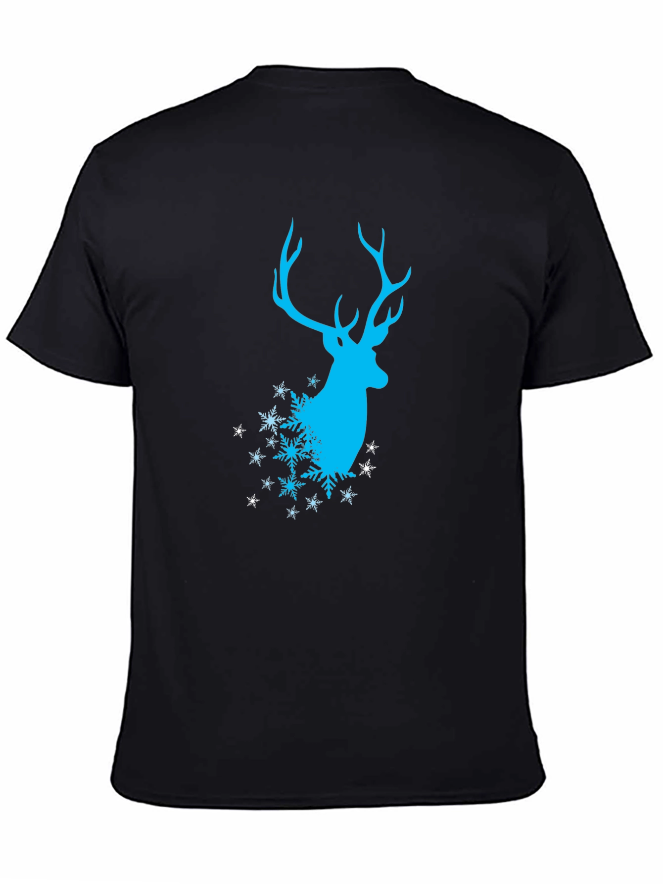 Winter Deer T-Shirt - Stylish Black Tee