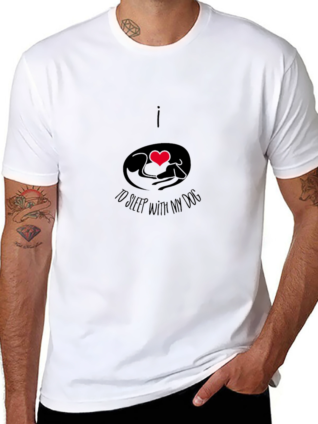 I Love to Sleep With My Dog Graphic Tee
