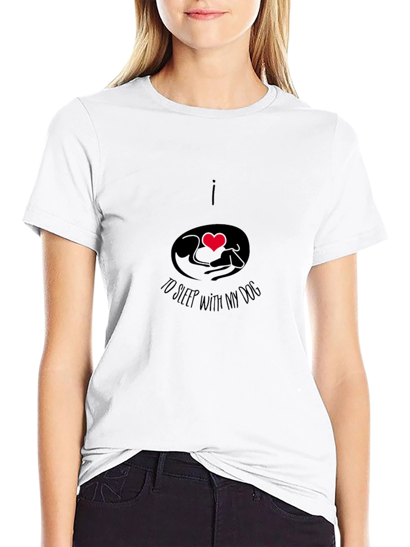 I Love to Sleep With My Dog Graphic Tee