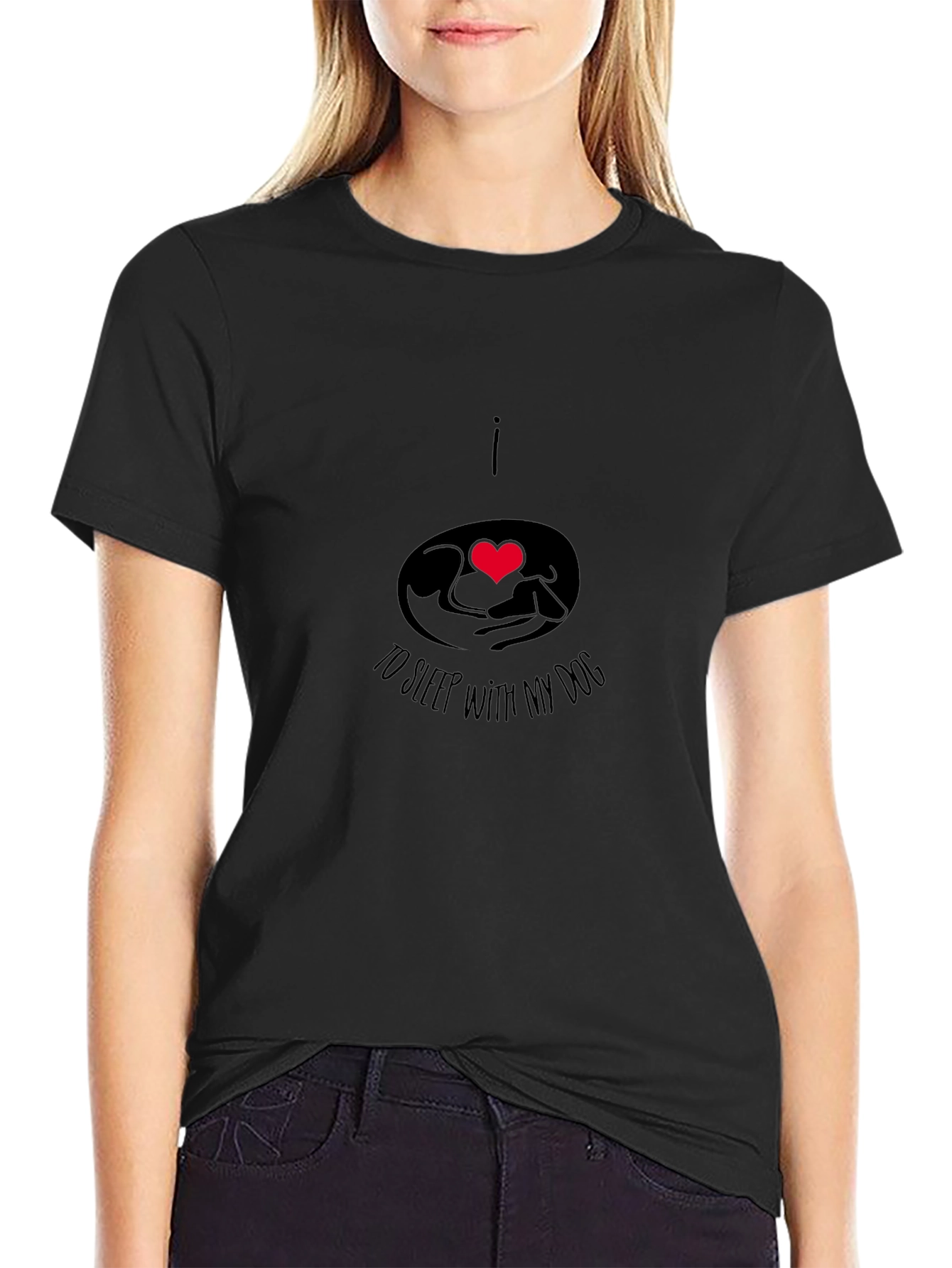 I Love to Sleep With My Dog Graphic Tee